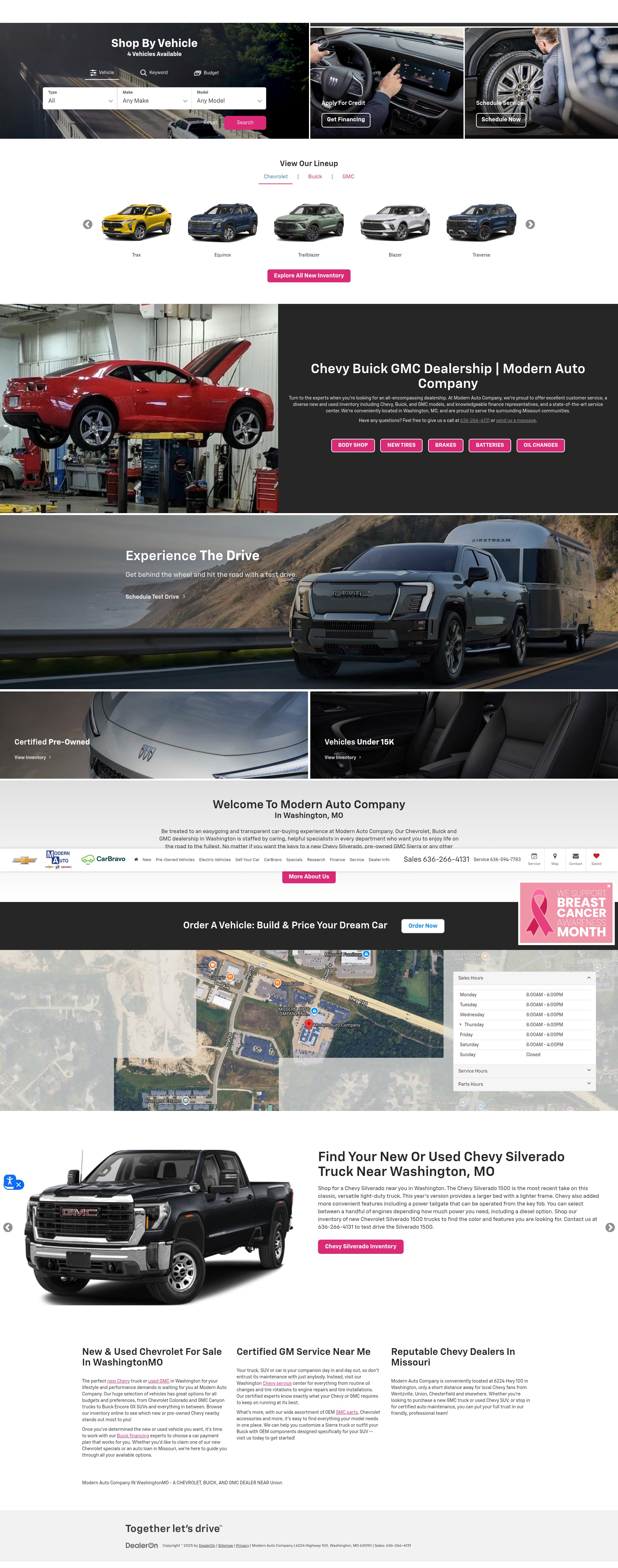 Screenshot of modernautoco.com