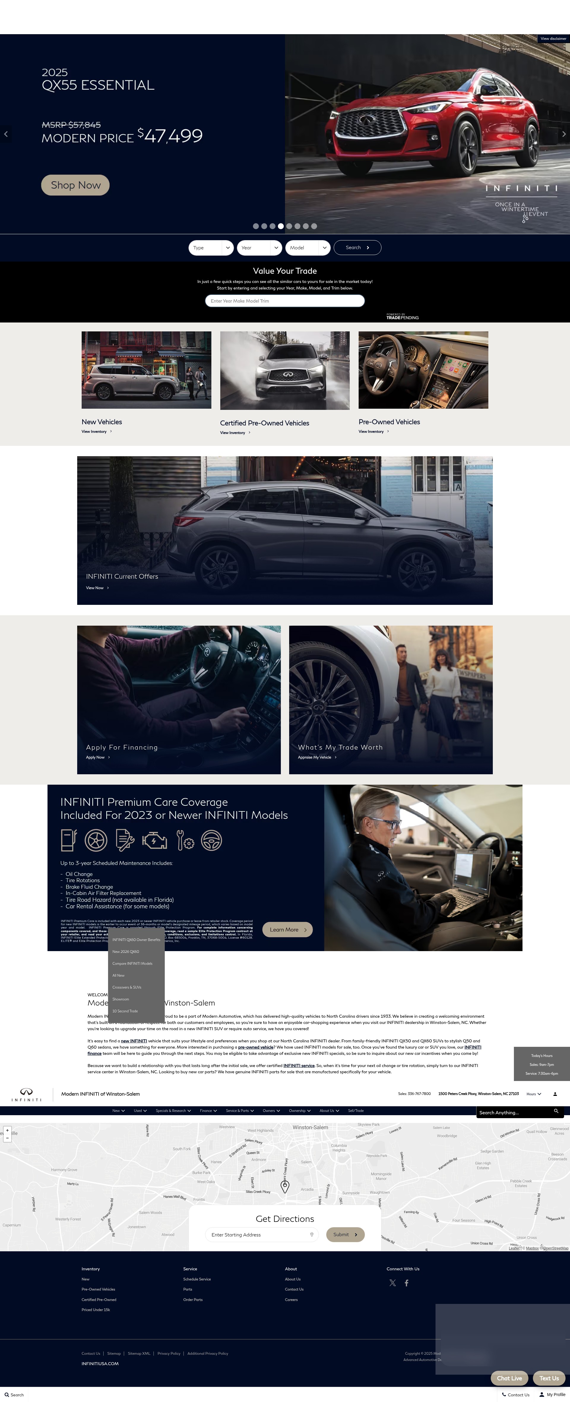 Screenshot of moderninfinitiofwinstonsalem.com