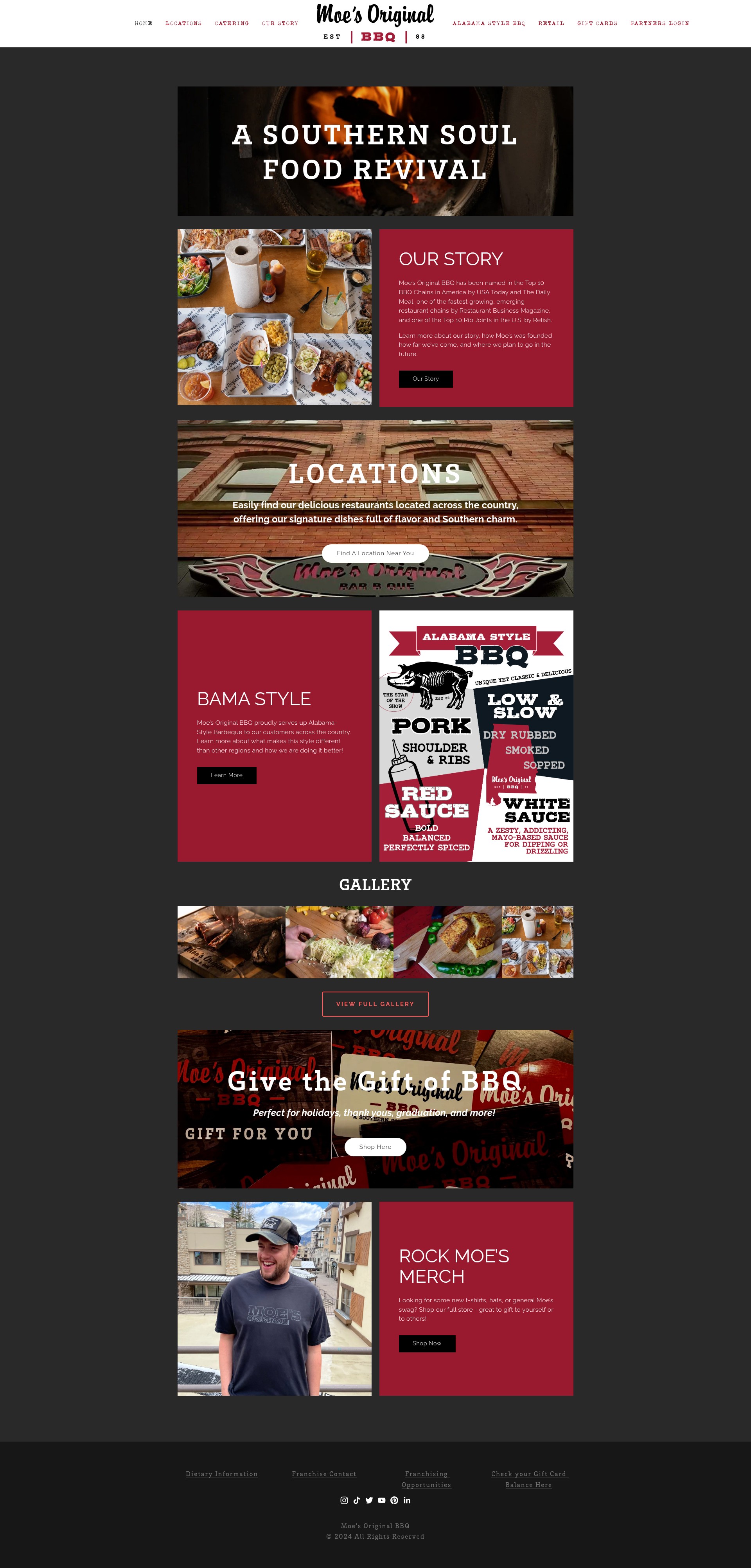 Screenshot of moesoriginalbbq.com