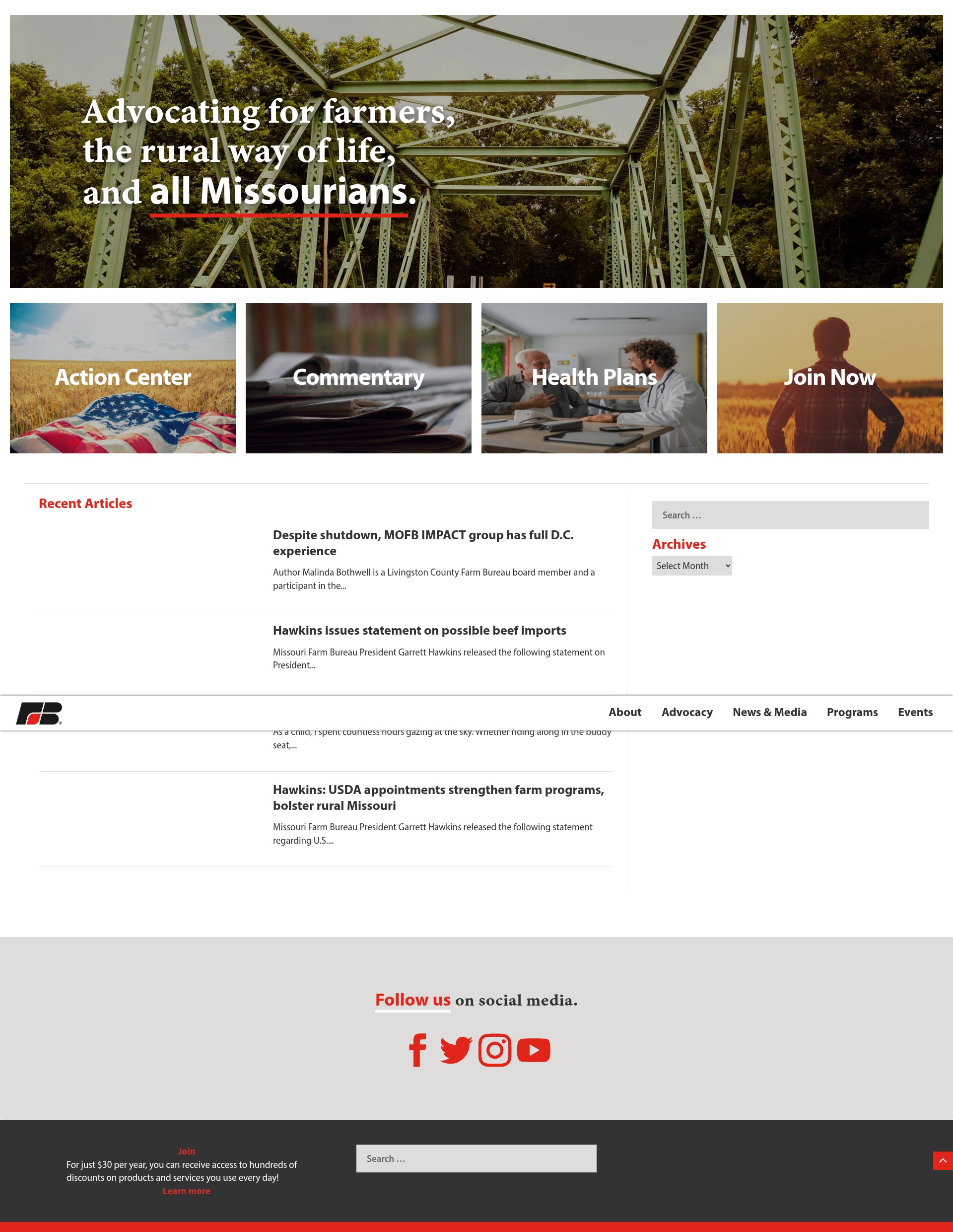 Screenshot of mofb.org