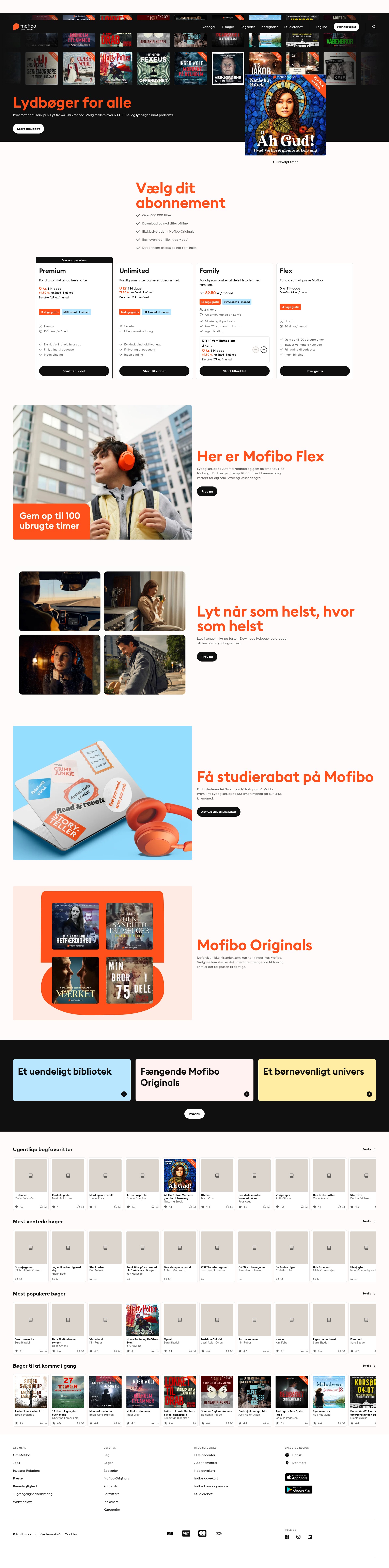 Screenshot of mofibo.com