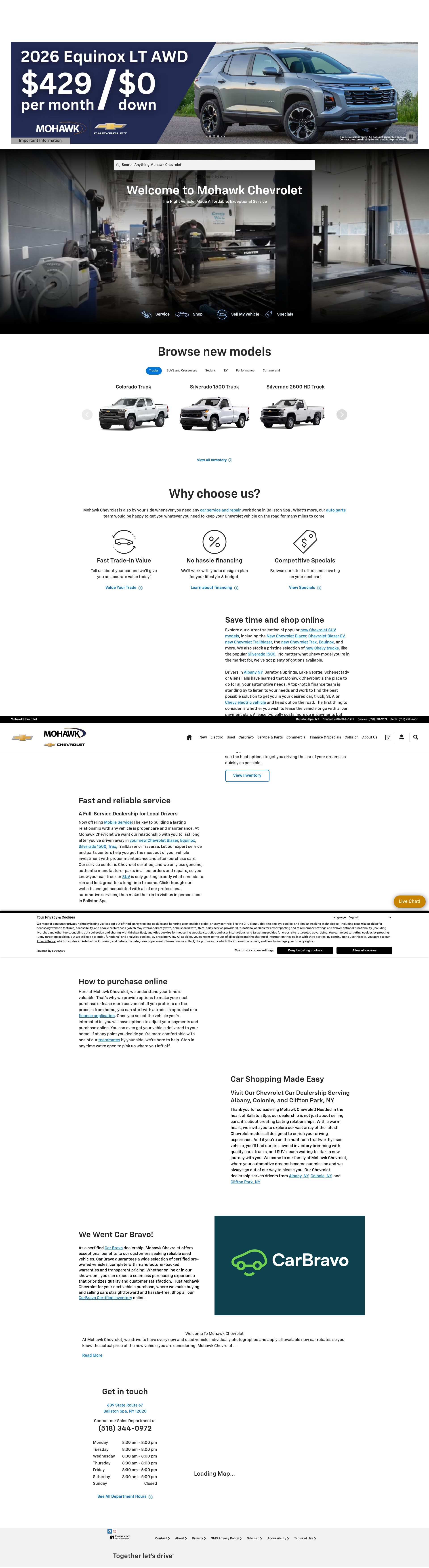 Screenshot of mohawkchevrolet.com