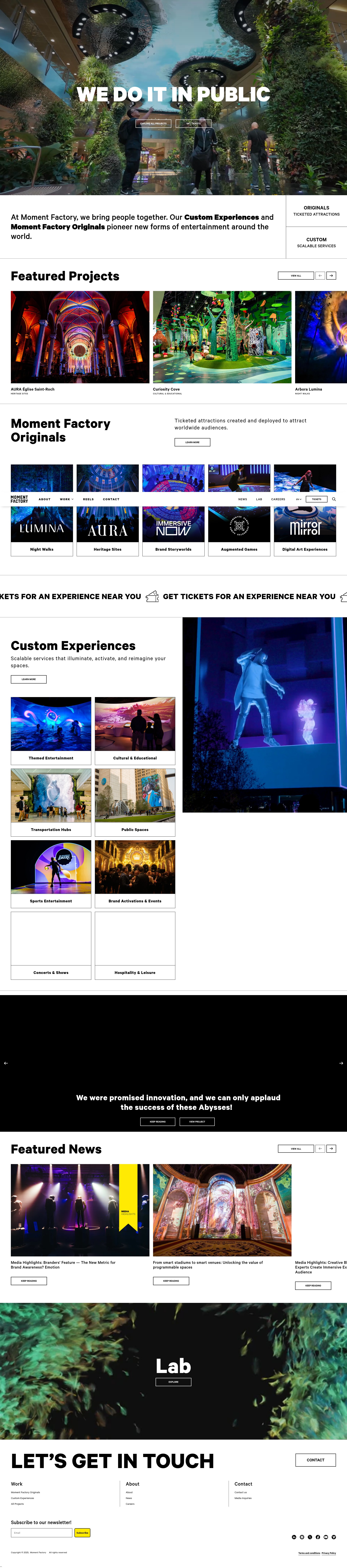 Screenshot of momentfactory.com