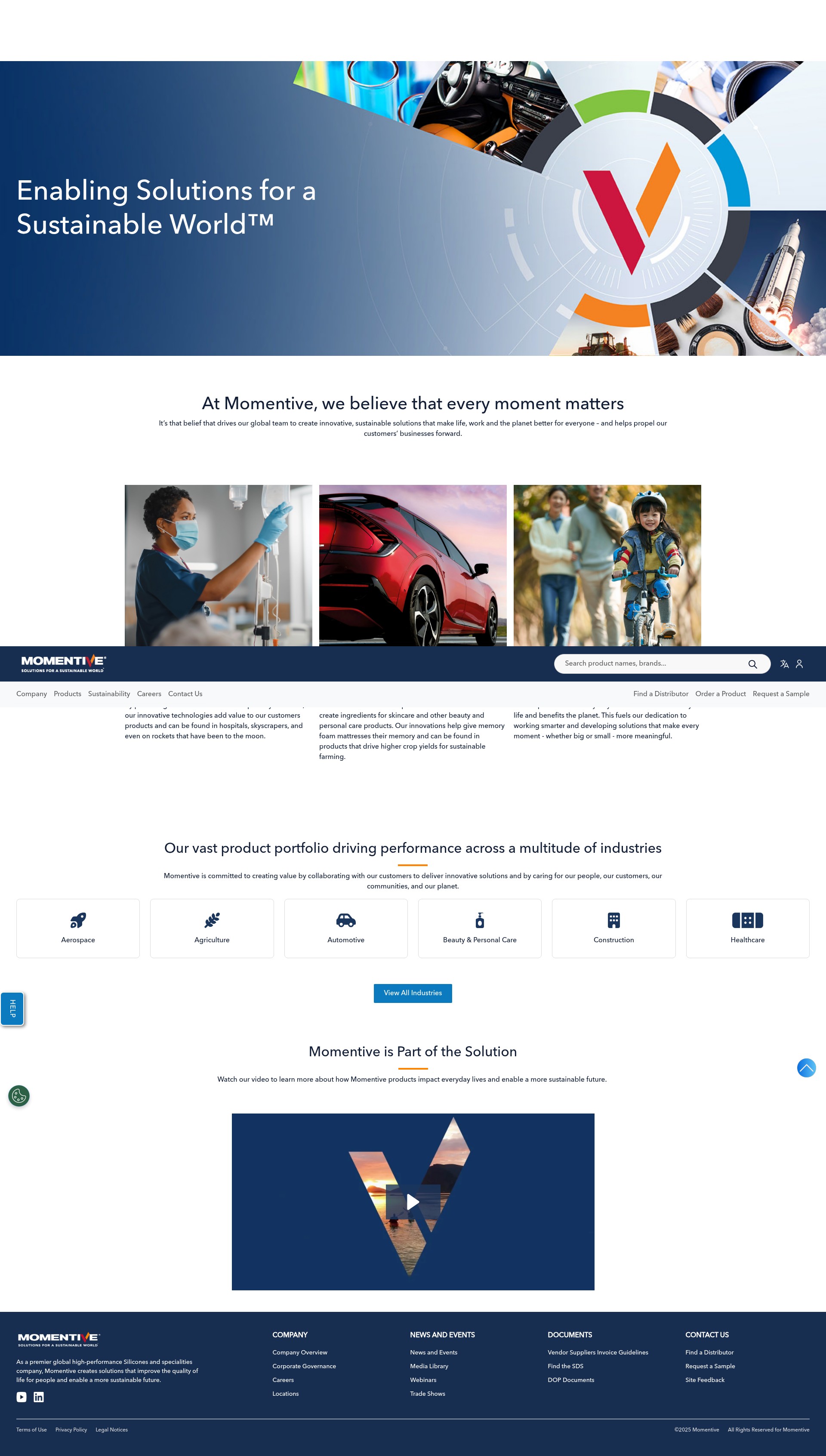Screenshot of momentive.com