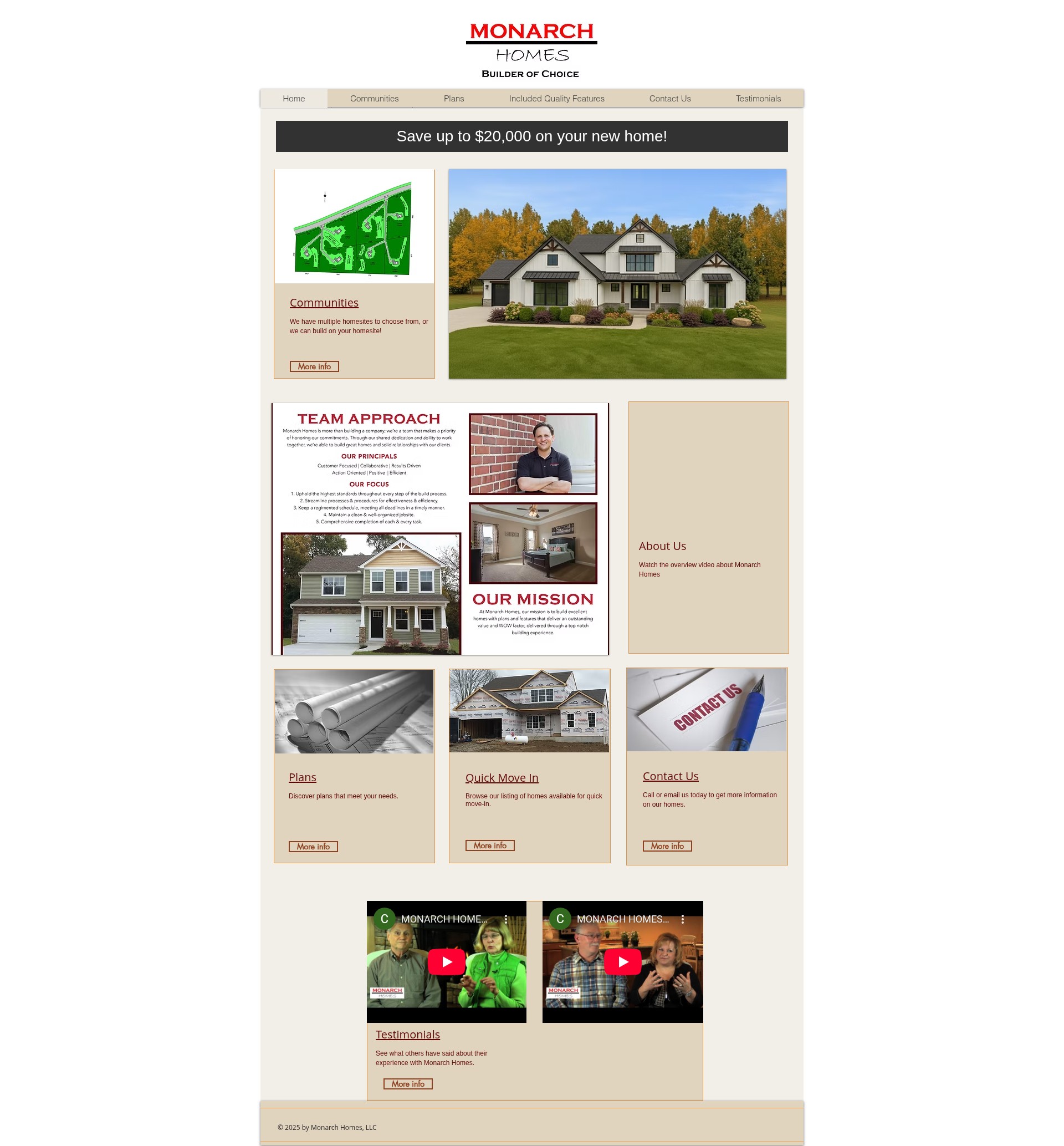 Screenshot of monarchhomesohio.com