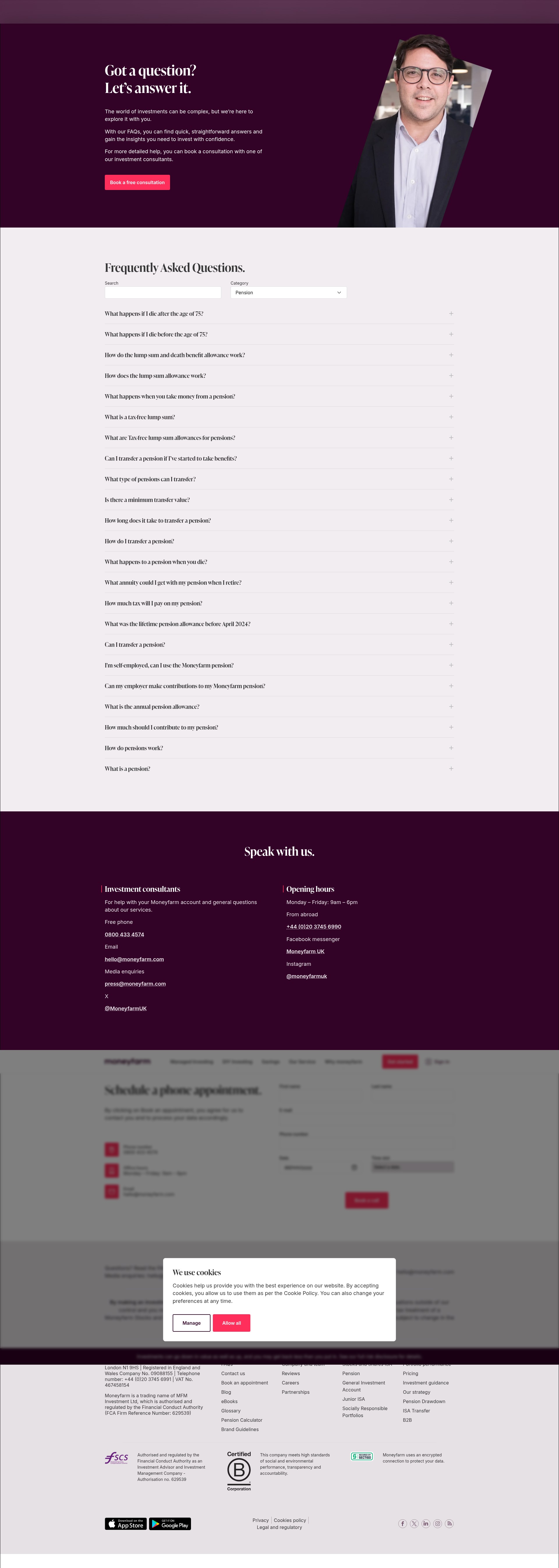 Screenshot of moneyfarm.com