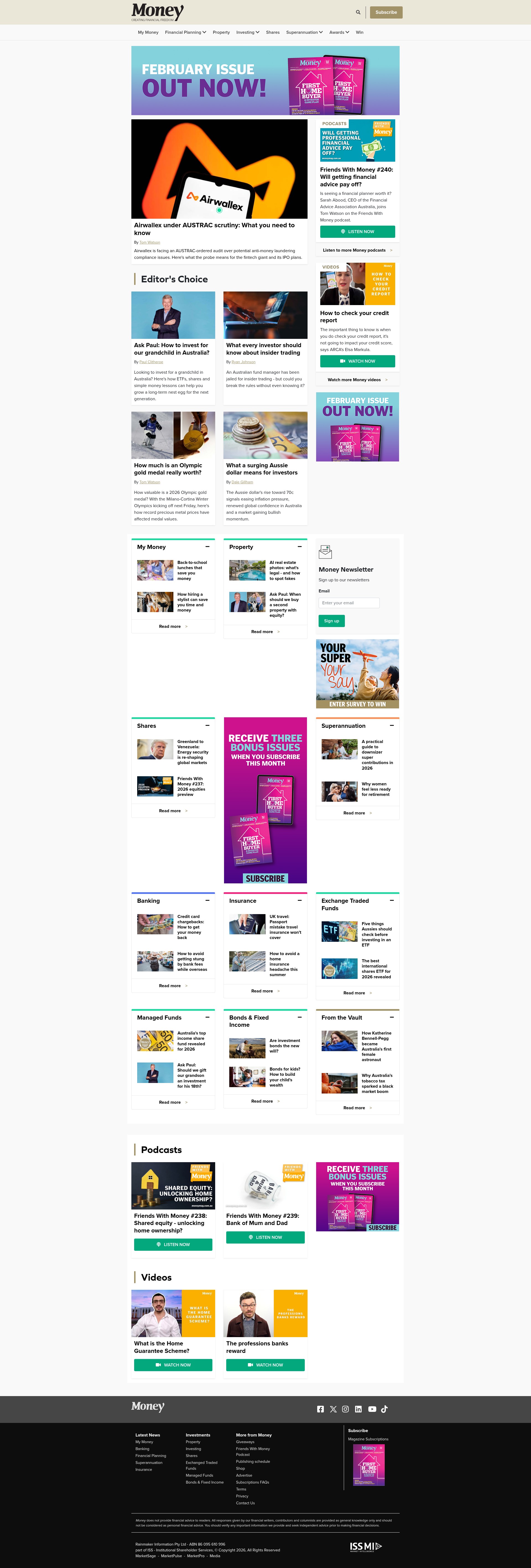 Screenshot of moneymag.com.au