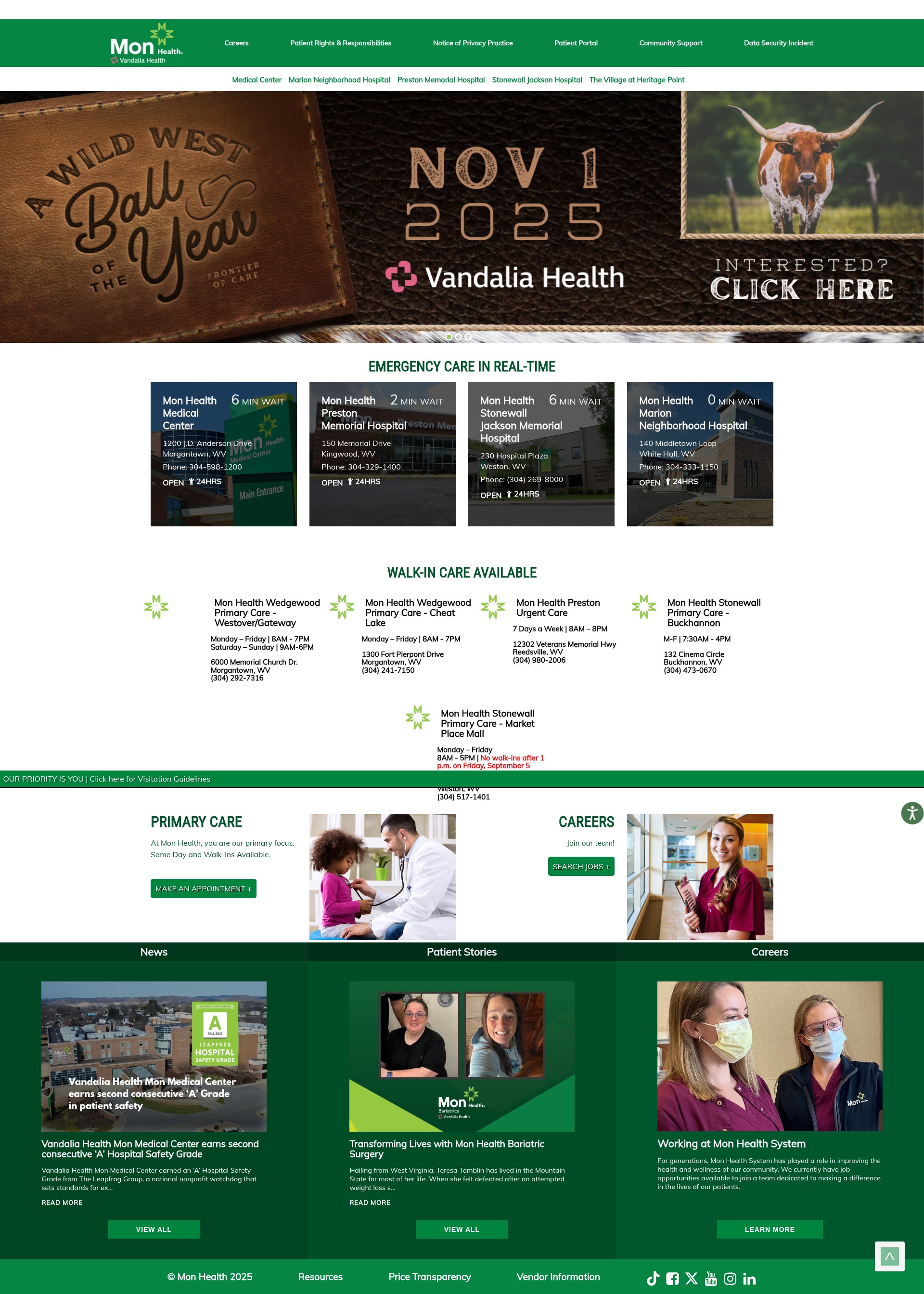 Screenshot of monhealth.com