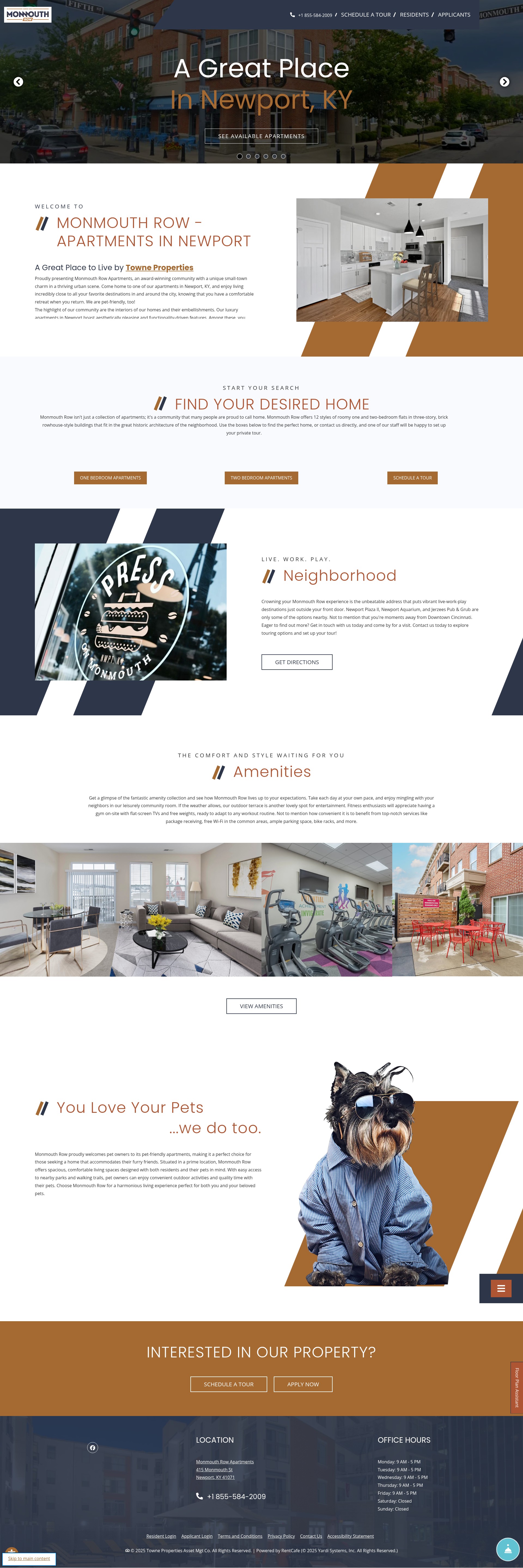 Screenshot of monmouthrow.com