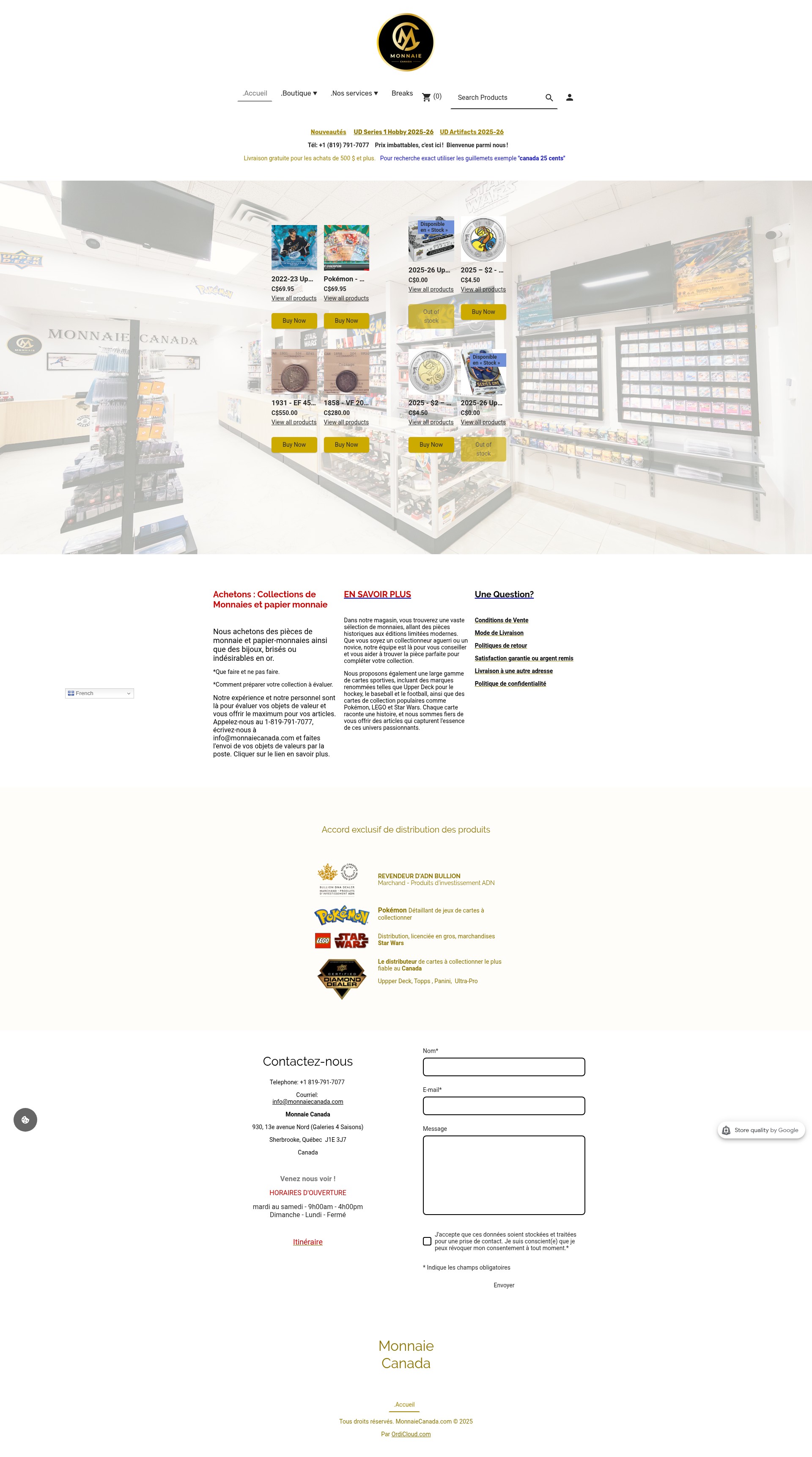 Screenshot of monnaiecanada.online