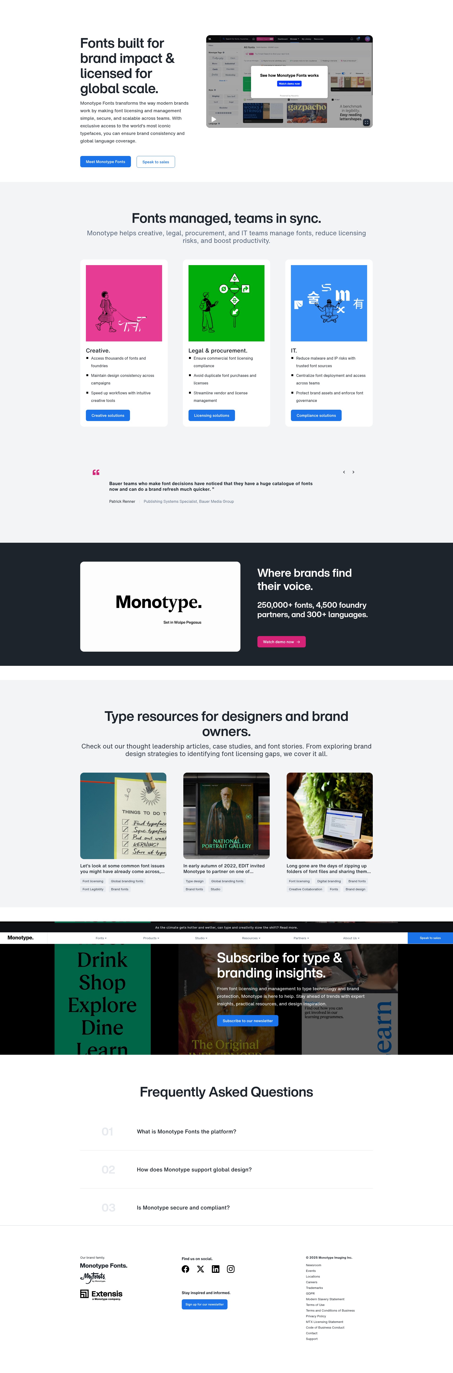 Screenshot of monotype.com