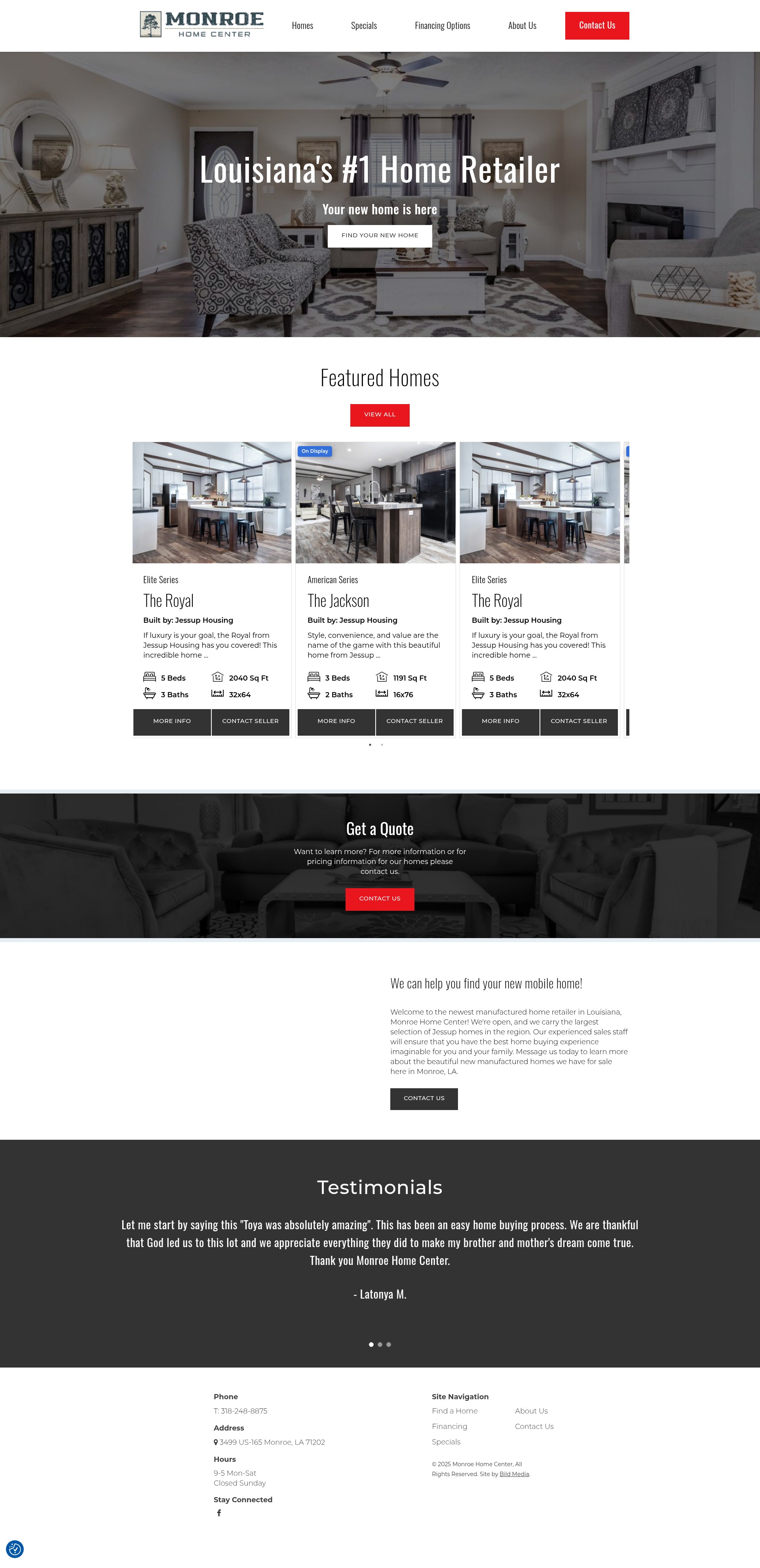 Screenshot of monroehomecenter.com