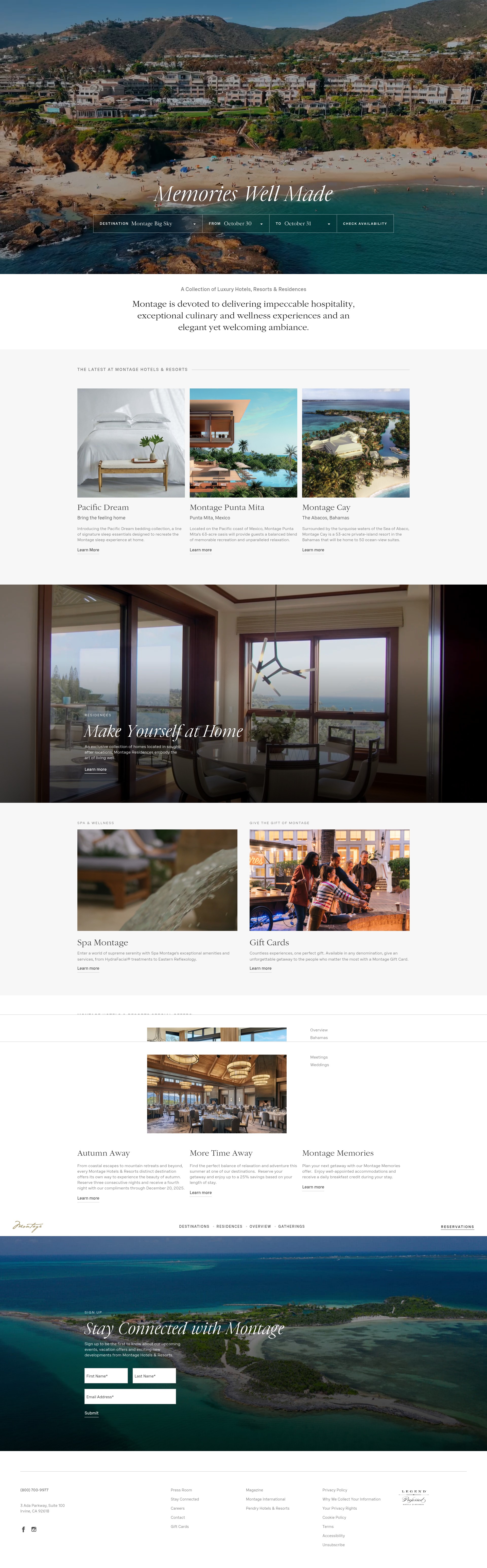 Screenshot of montagehotels.com