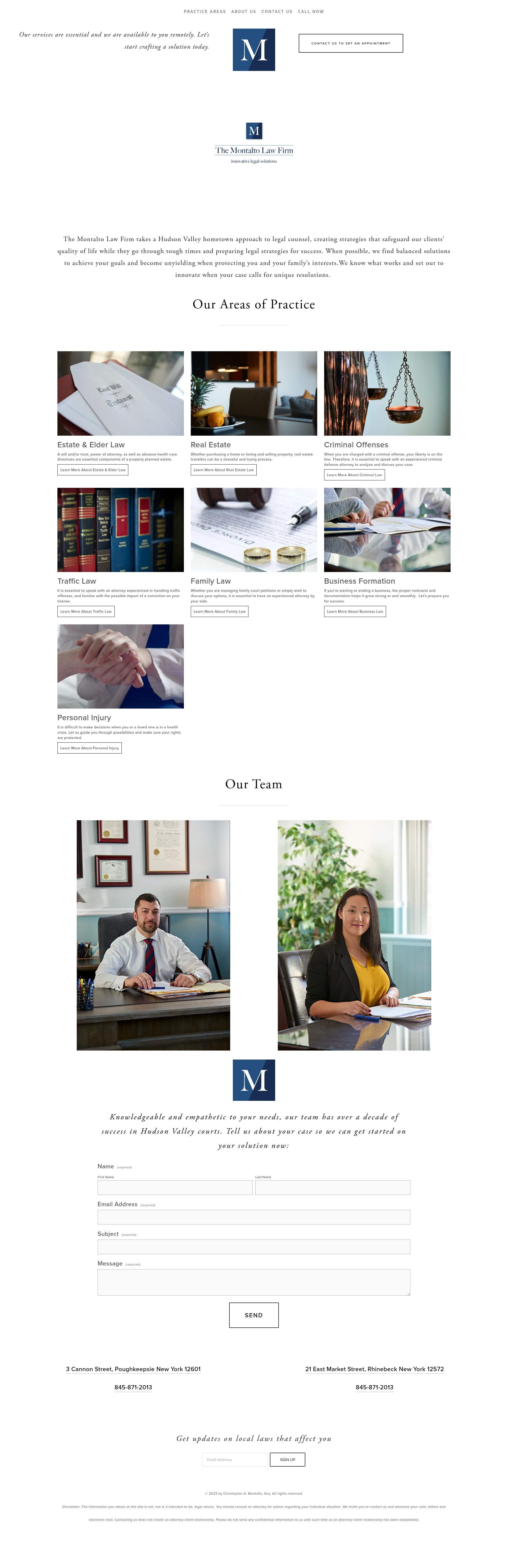 Screenshot of montaltolawfirm.com