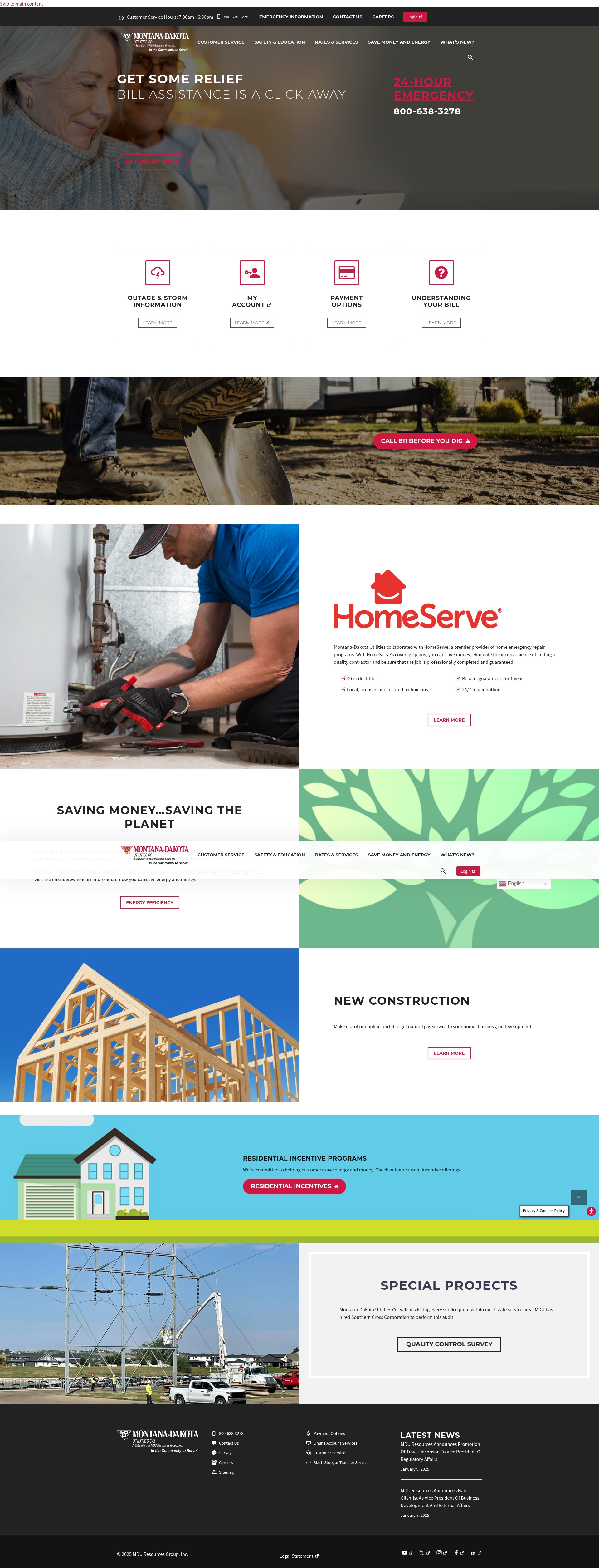 Screenshot of montana-dakota.com