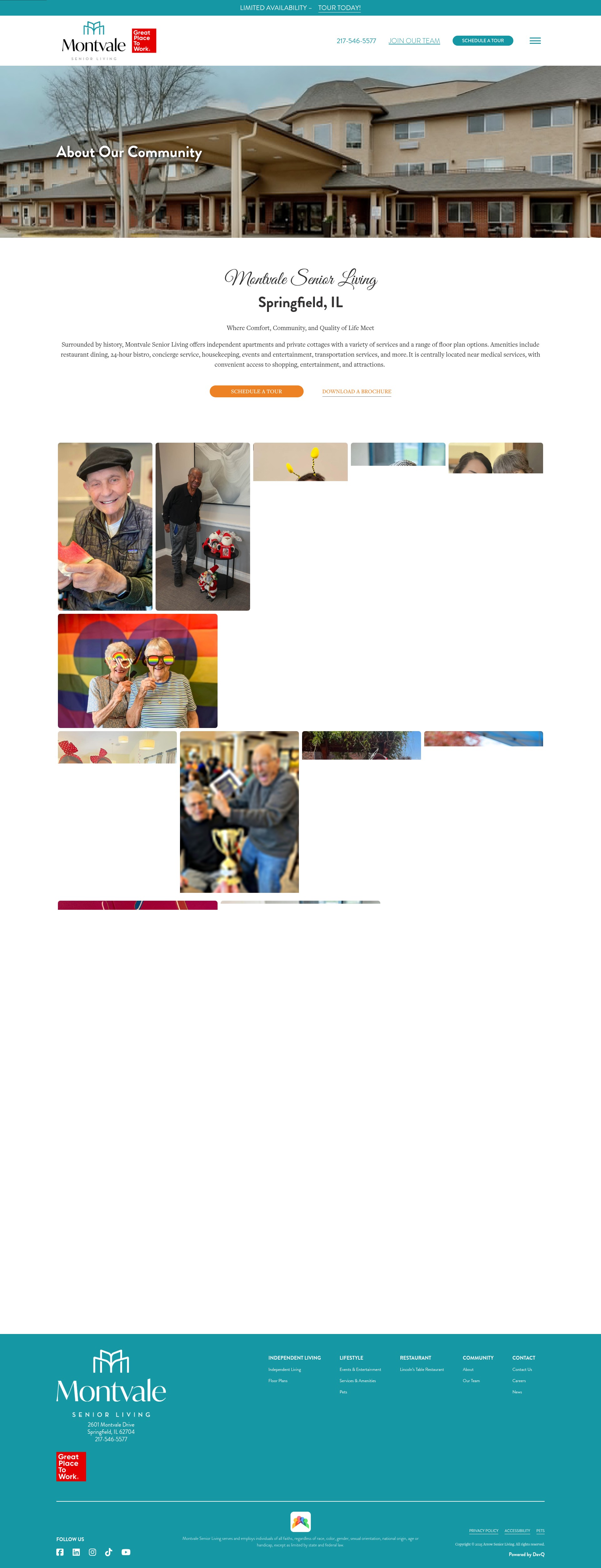 Screenshot of montvaleseniorliving.com