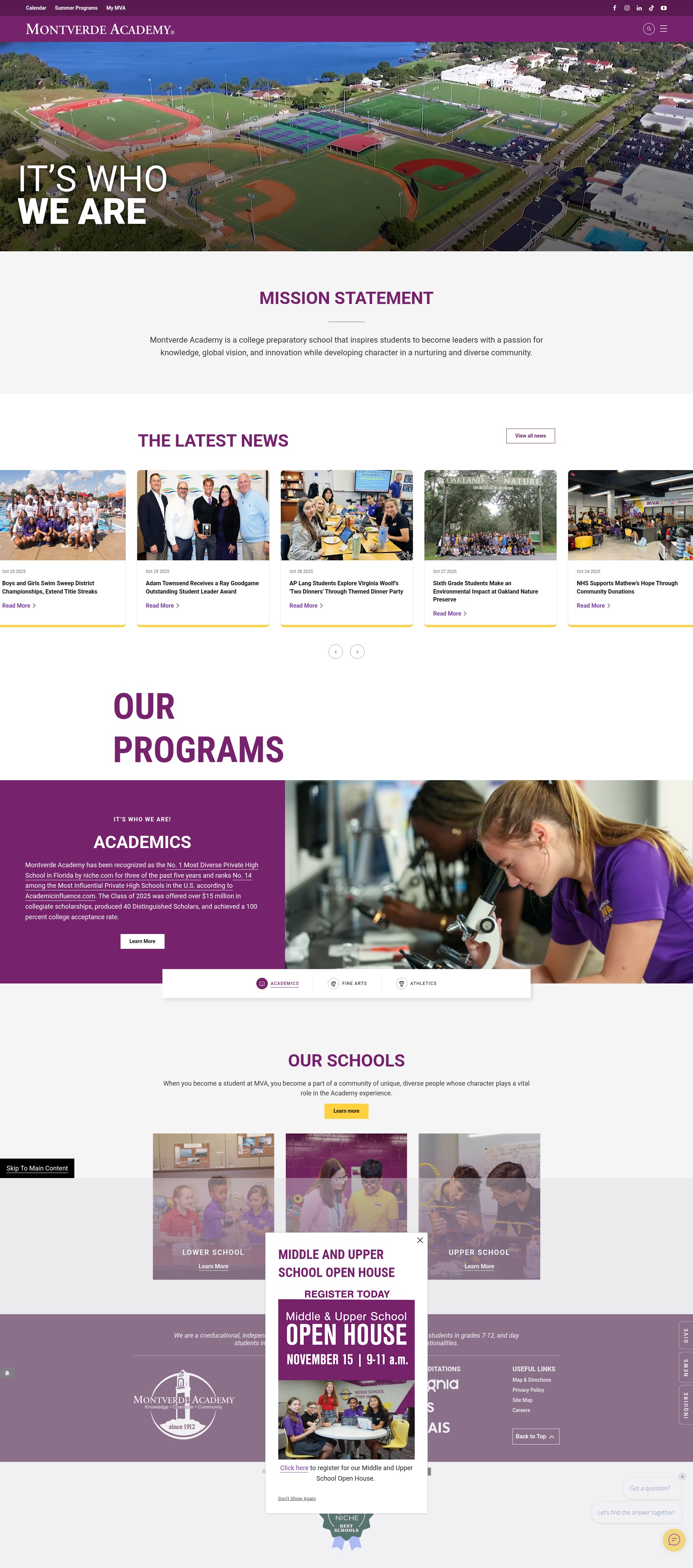 Screenshot of montverde.org