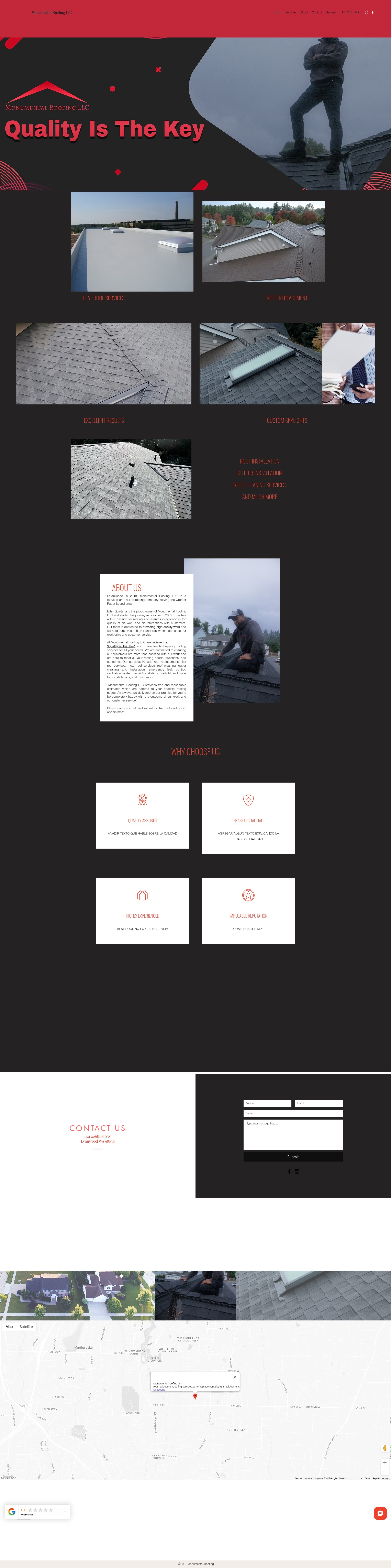 Screenshot of monumentalroofingllc.net