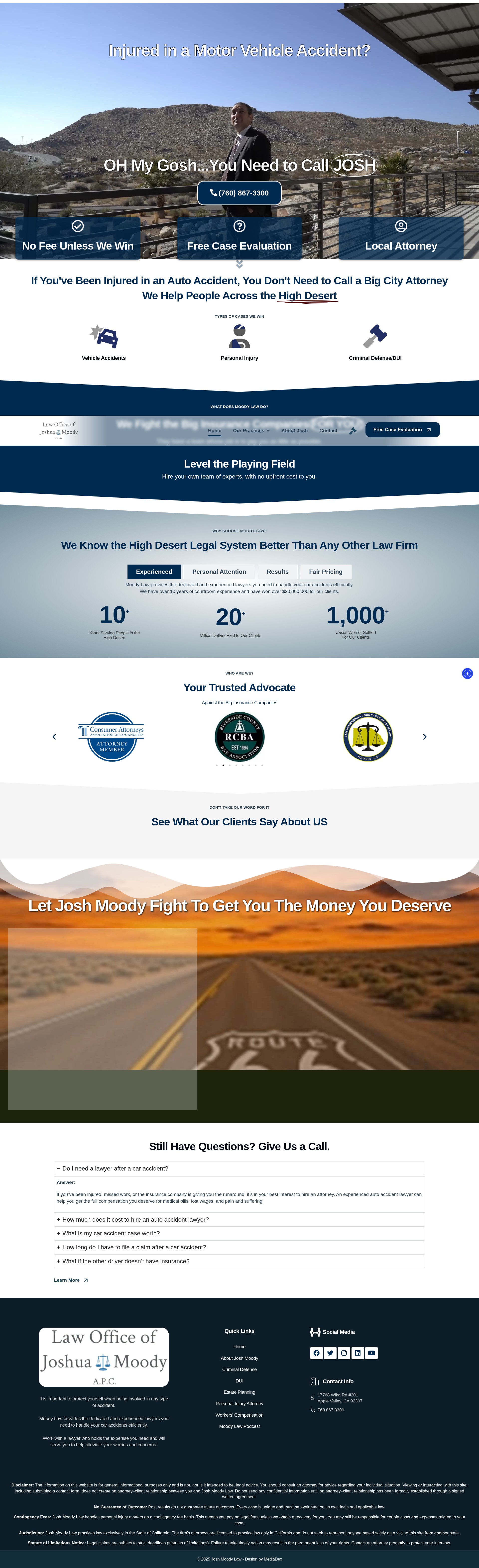 Screenshot of moodylawyer.com