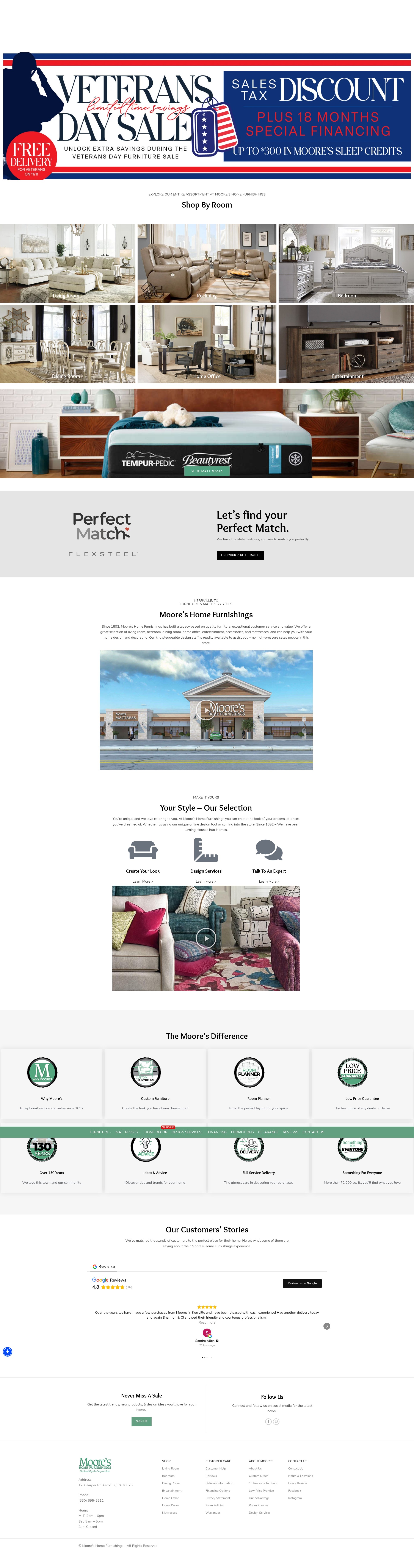 Screenshot of mooreshomefurnishings.com