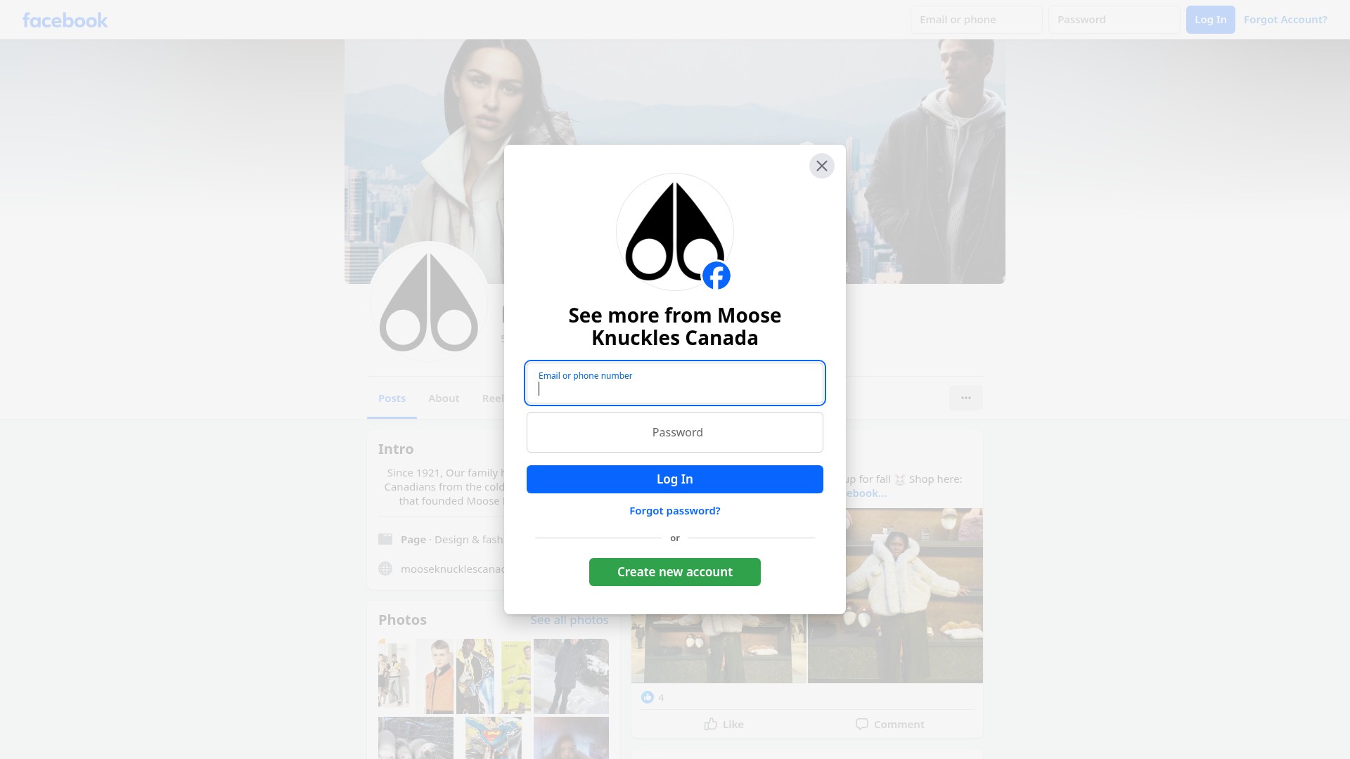 Screenshot of mooseknucklescanada.com