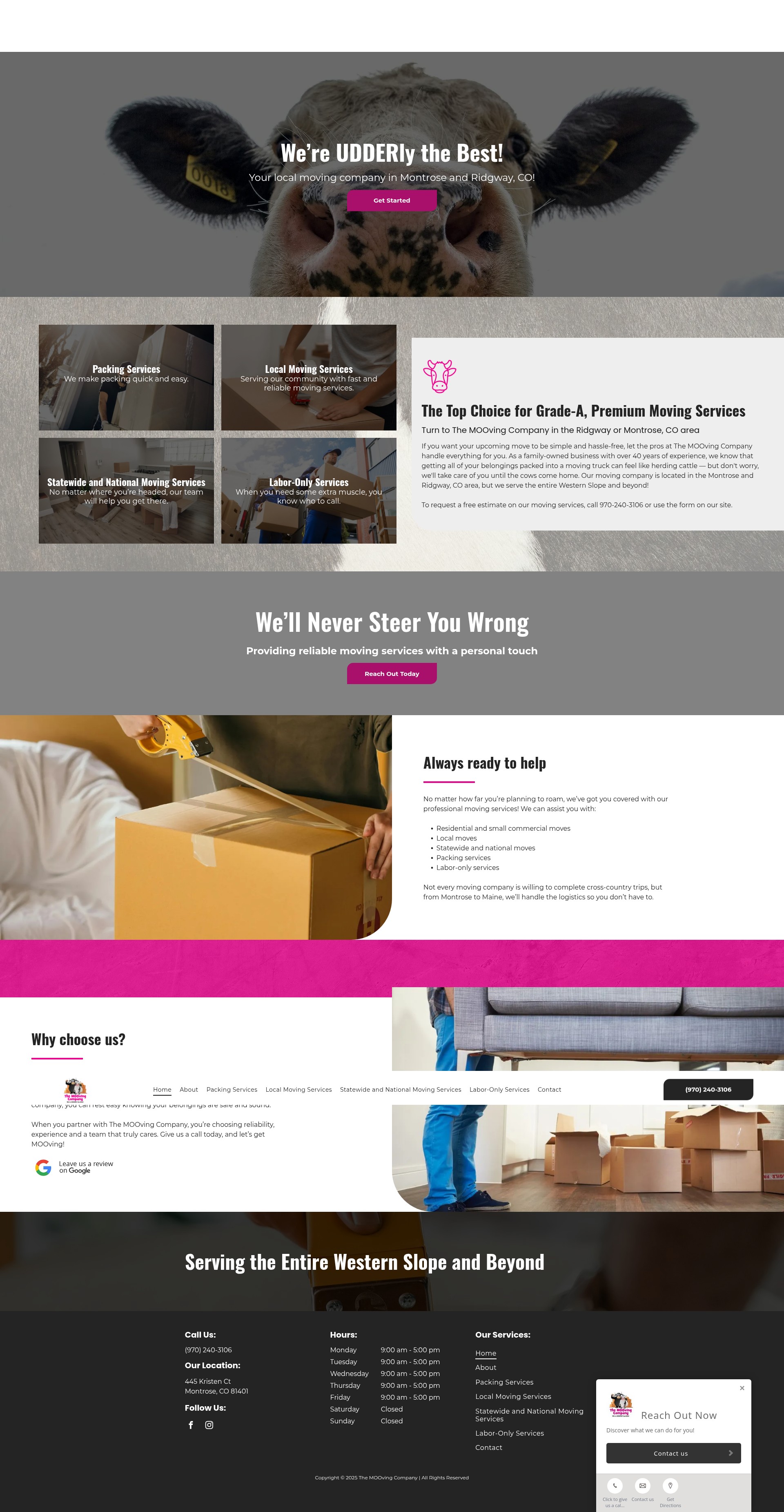 Screenshot of moovingcompanyco.com