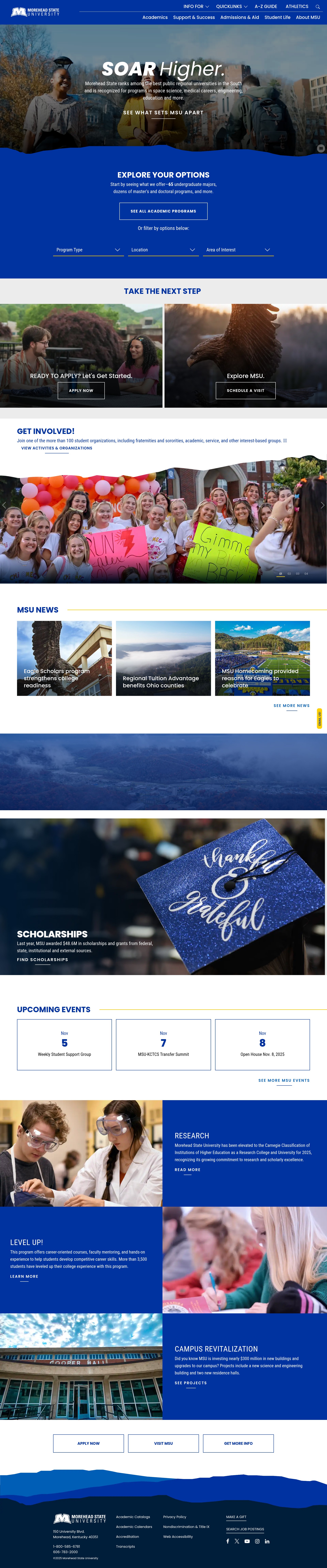 Screenshot of moreheadstate.edu
