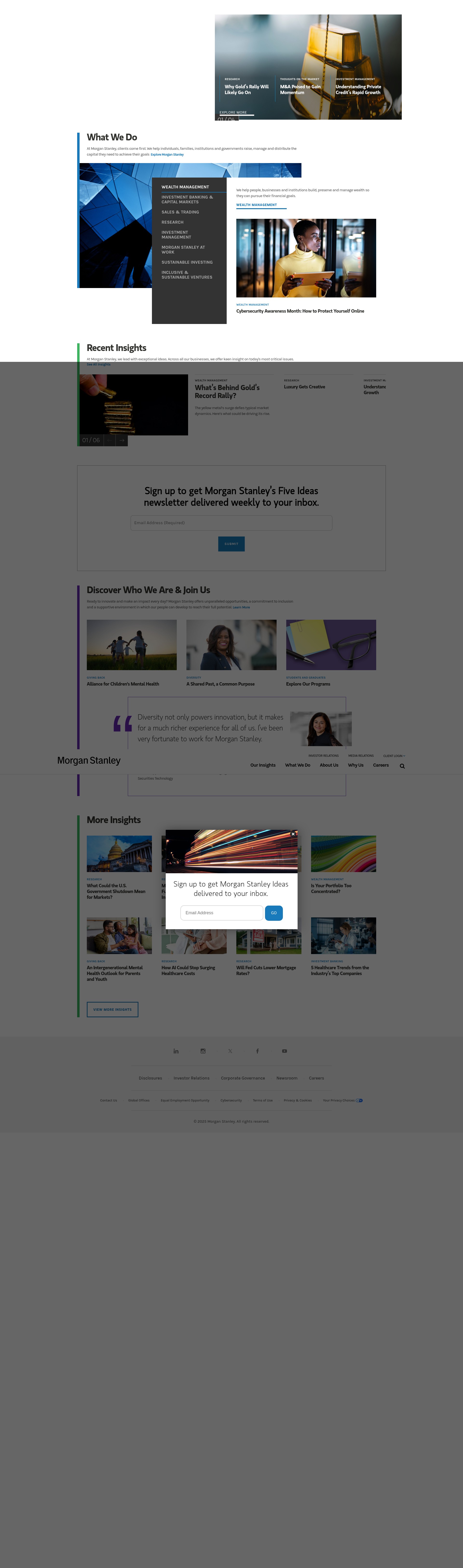 Screenshot of morganstanley.com