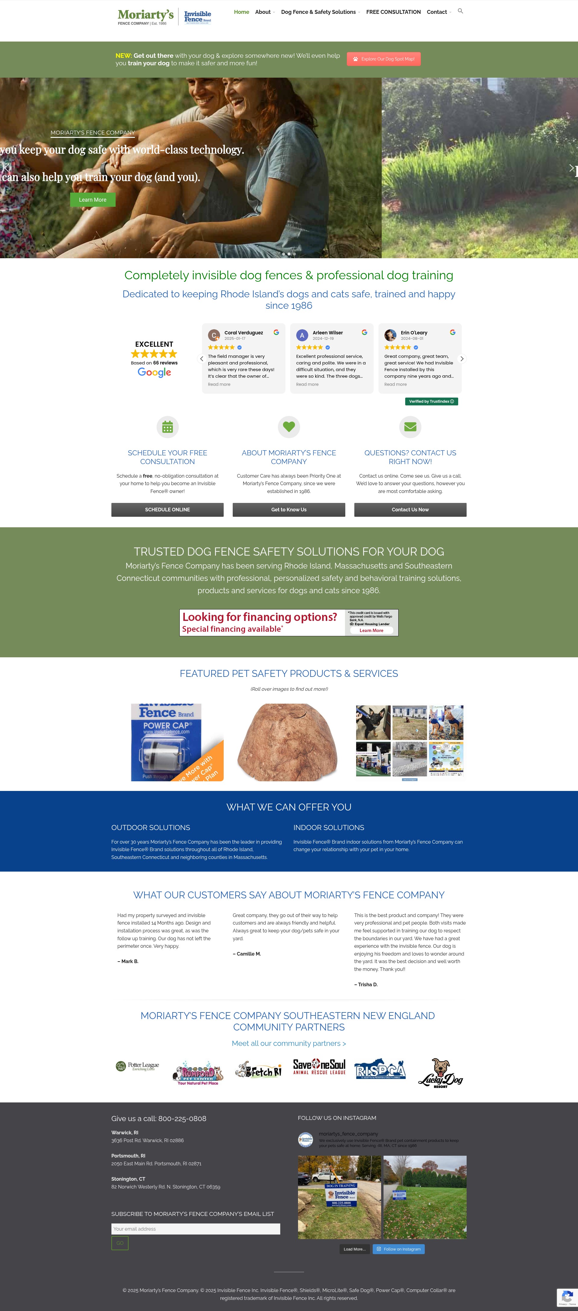 Screenshot of moriartysfence.com