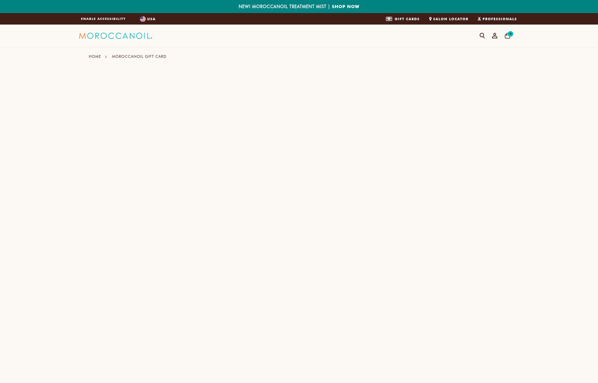 Screenshot of moroccanoil.com