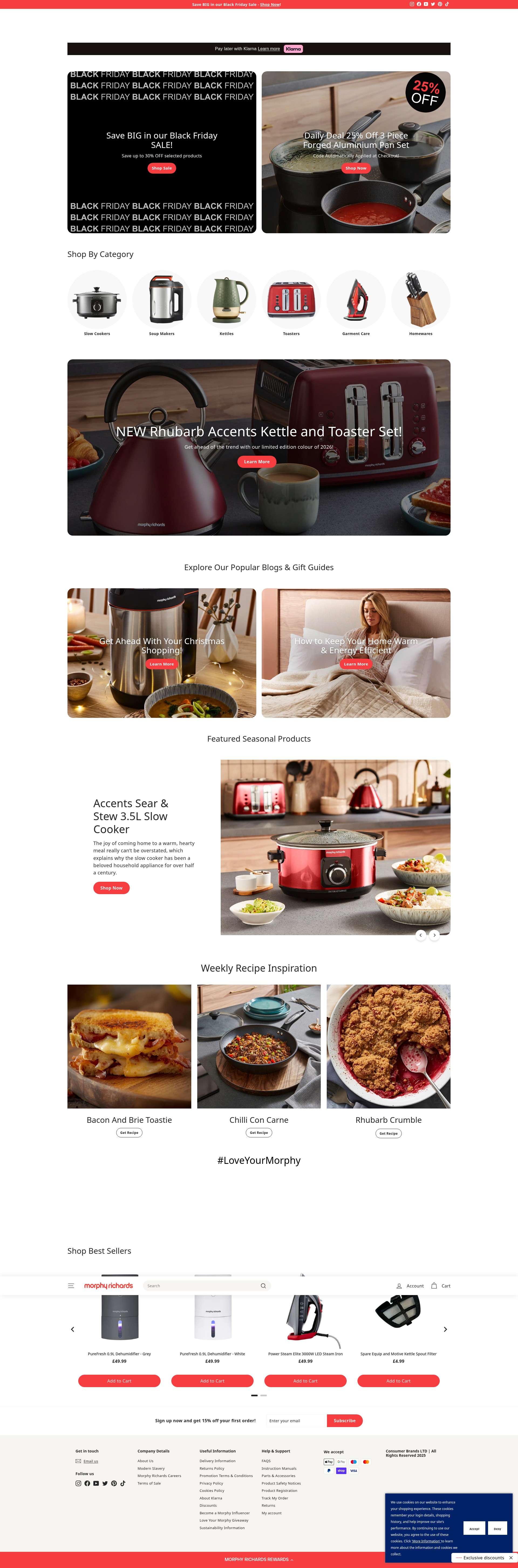 Screenshot of morphyrichards.co.uk