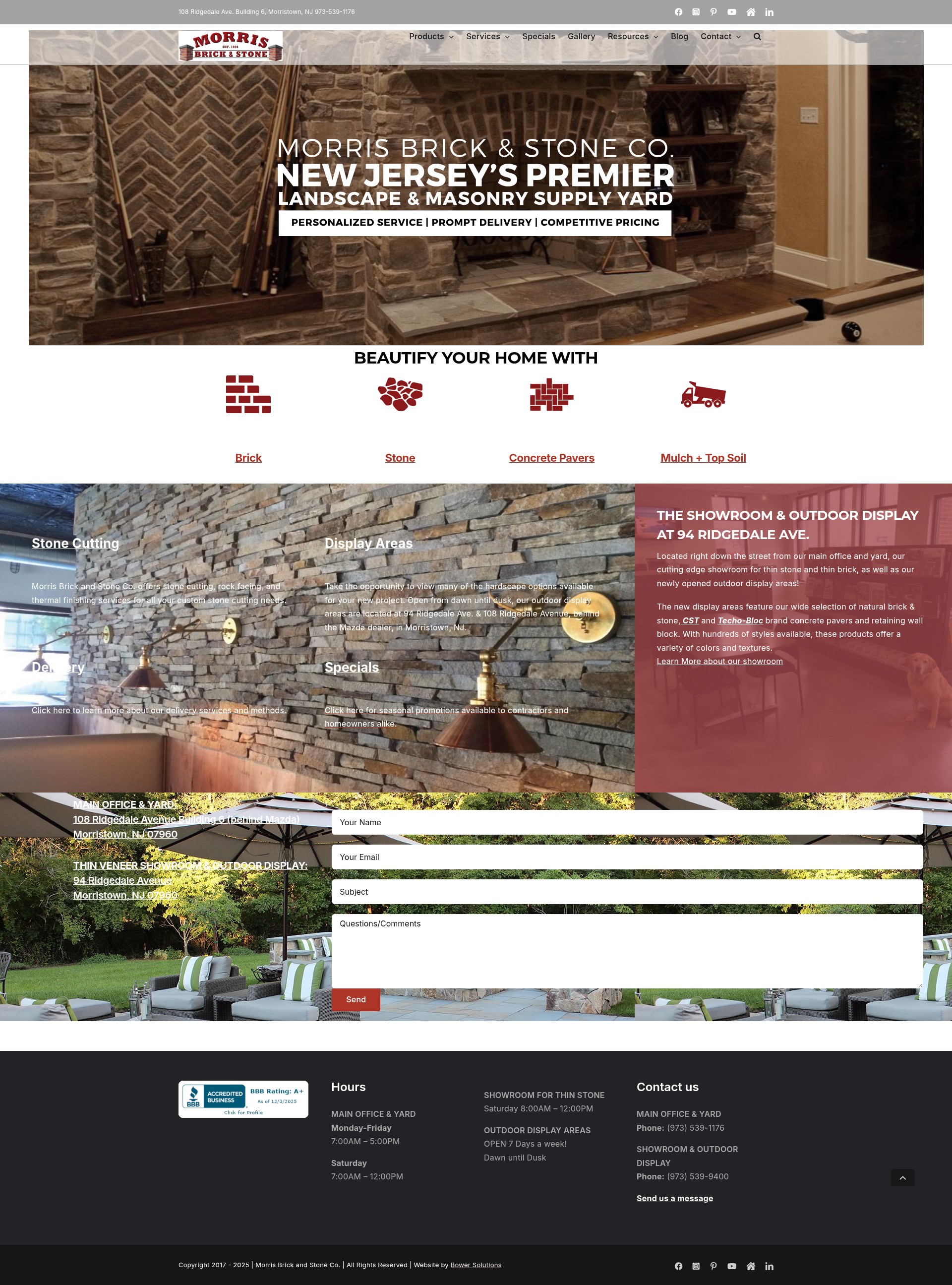 Screenshot of morrisbrick.com