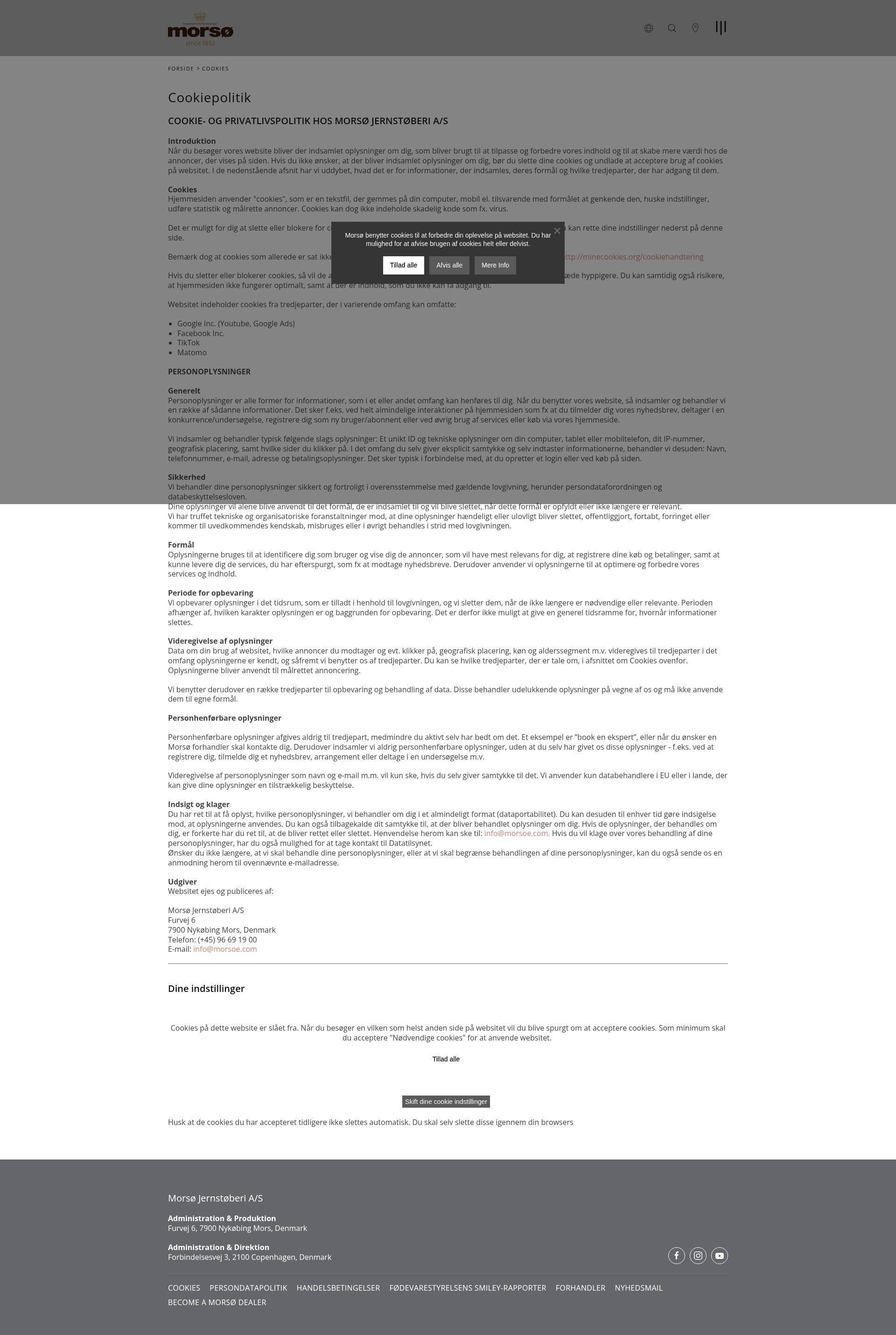 Screenshot of morsoe.com