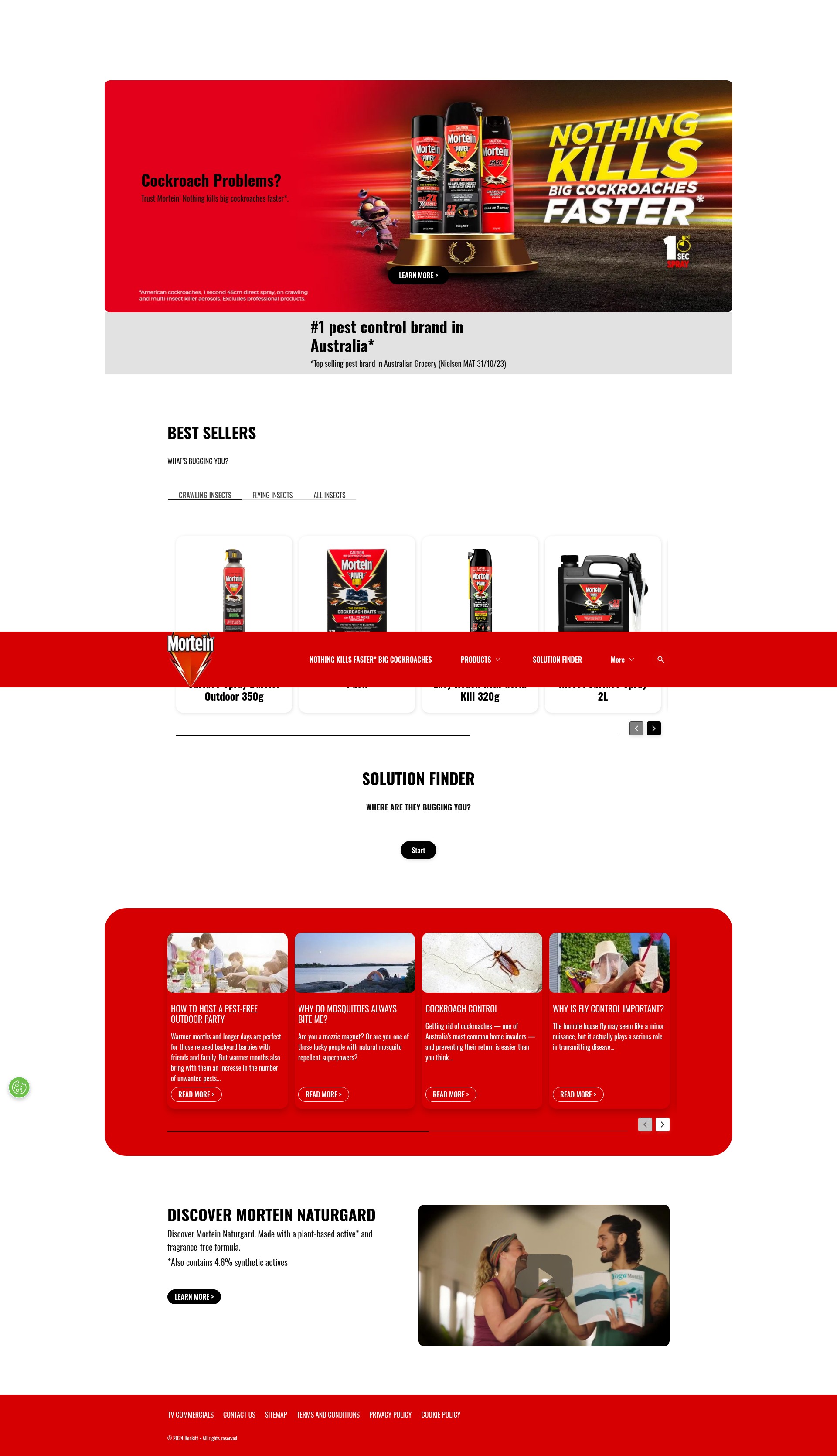 Screenshot of mortein.com.au