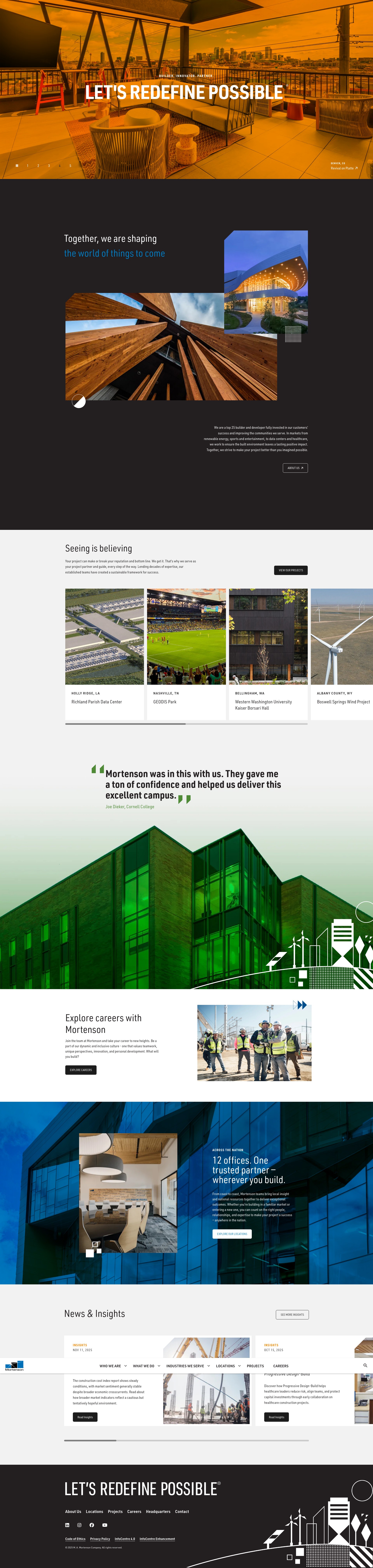 Screenshot of mortenson.com
