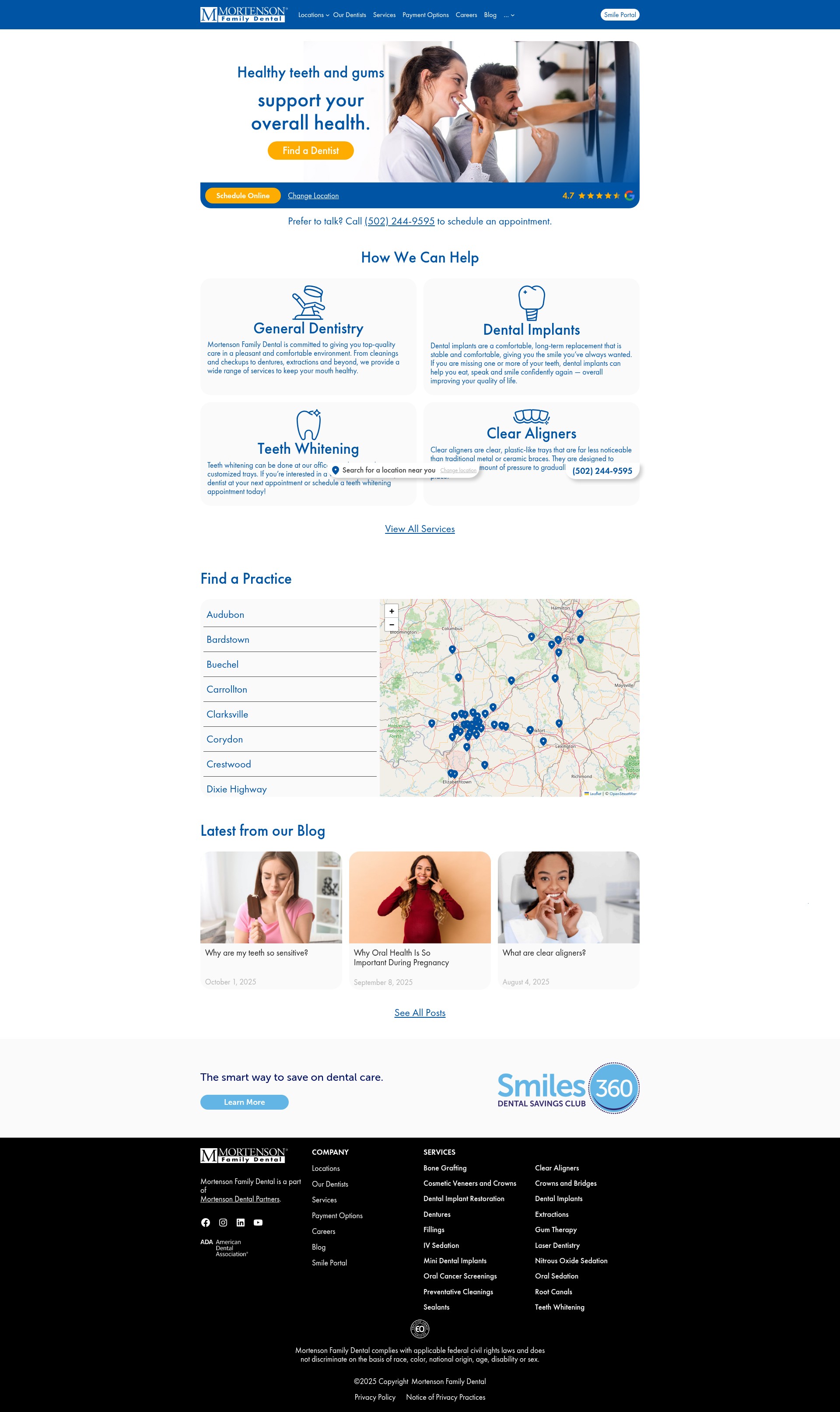 Screenshot of mortensondental.com