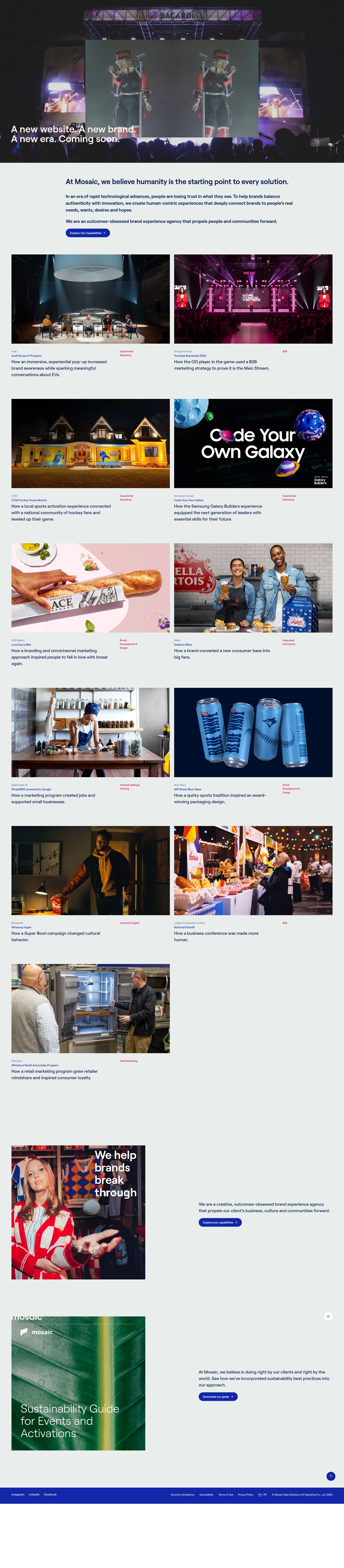 Screenshot of mosaic.com