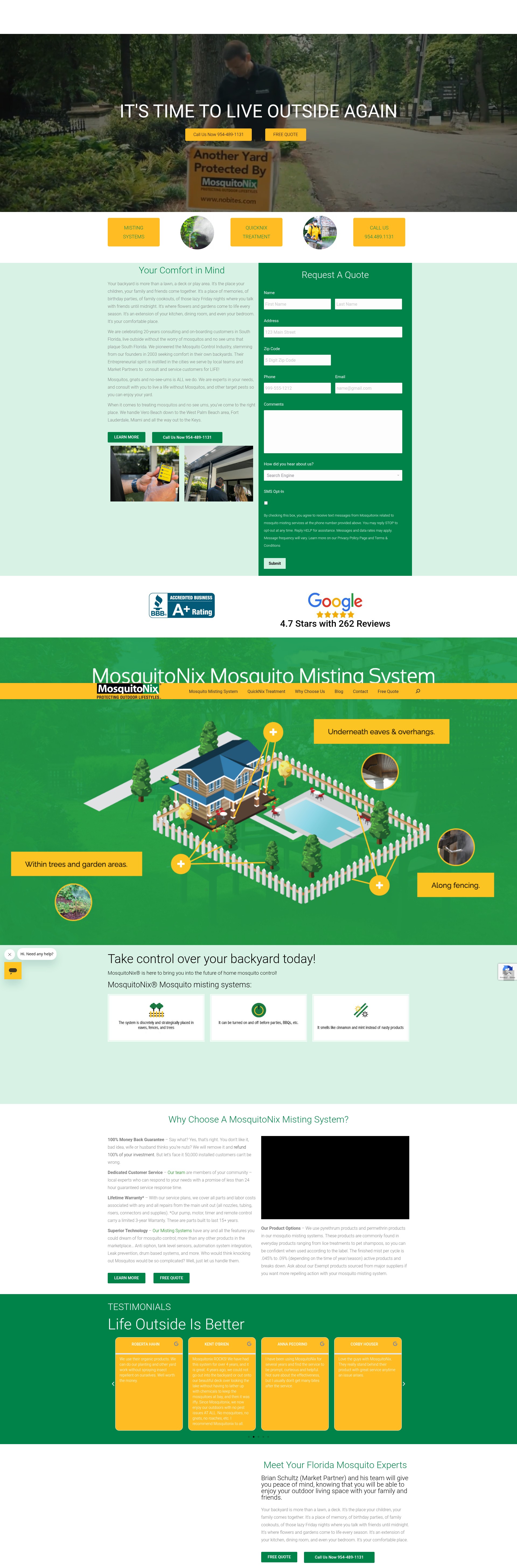 Screenshot of mosquitonixsouthflorida.com