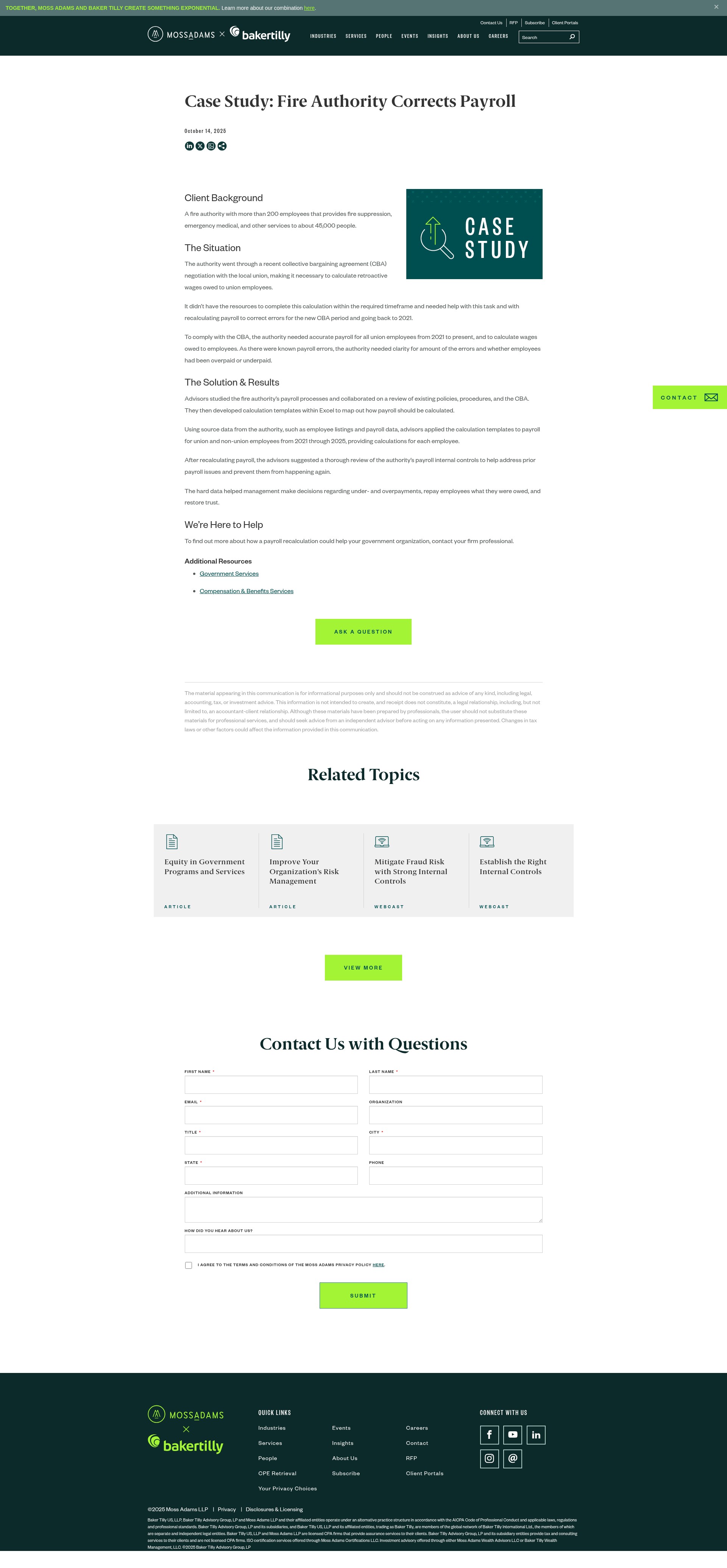 Screenshot of mossadams.com