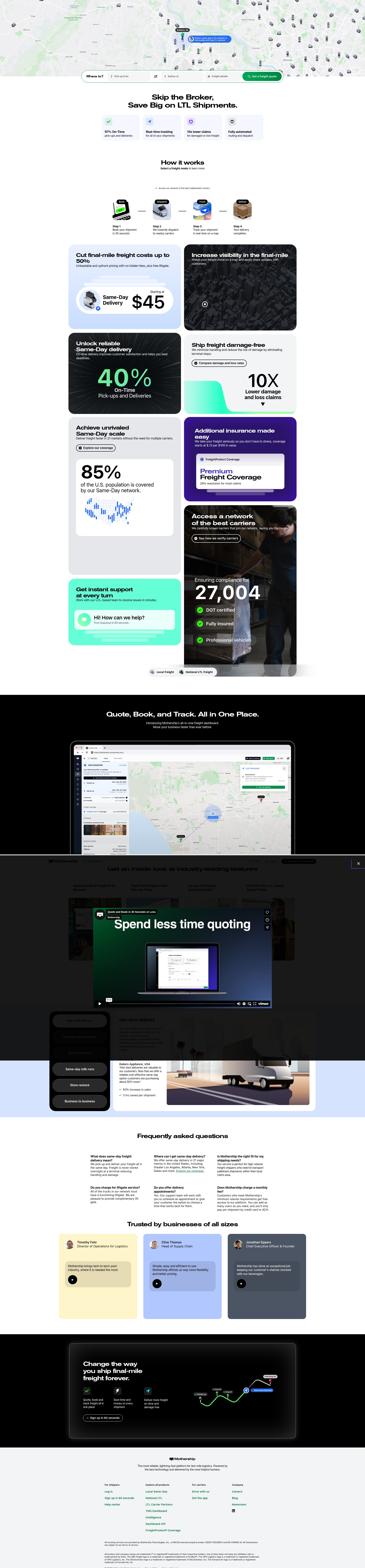 Screenshot of mothership.com