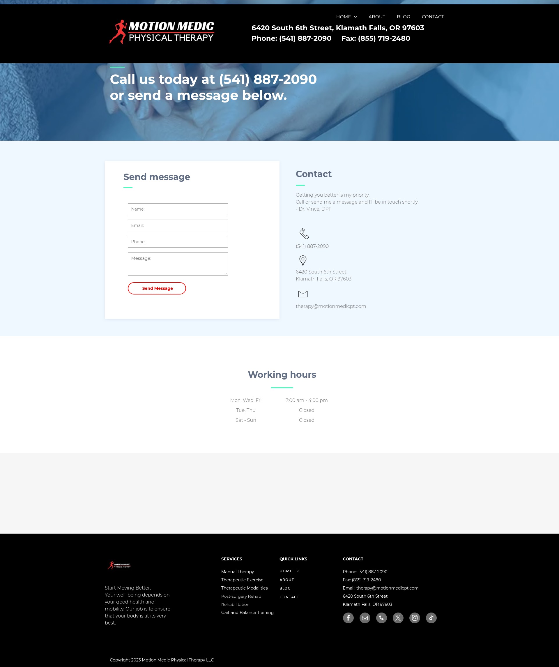 Screenshot of motionmedicpt.com