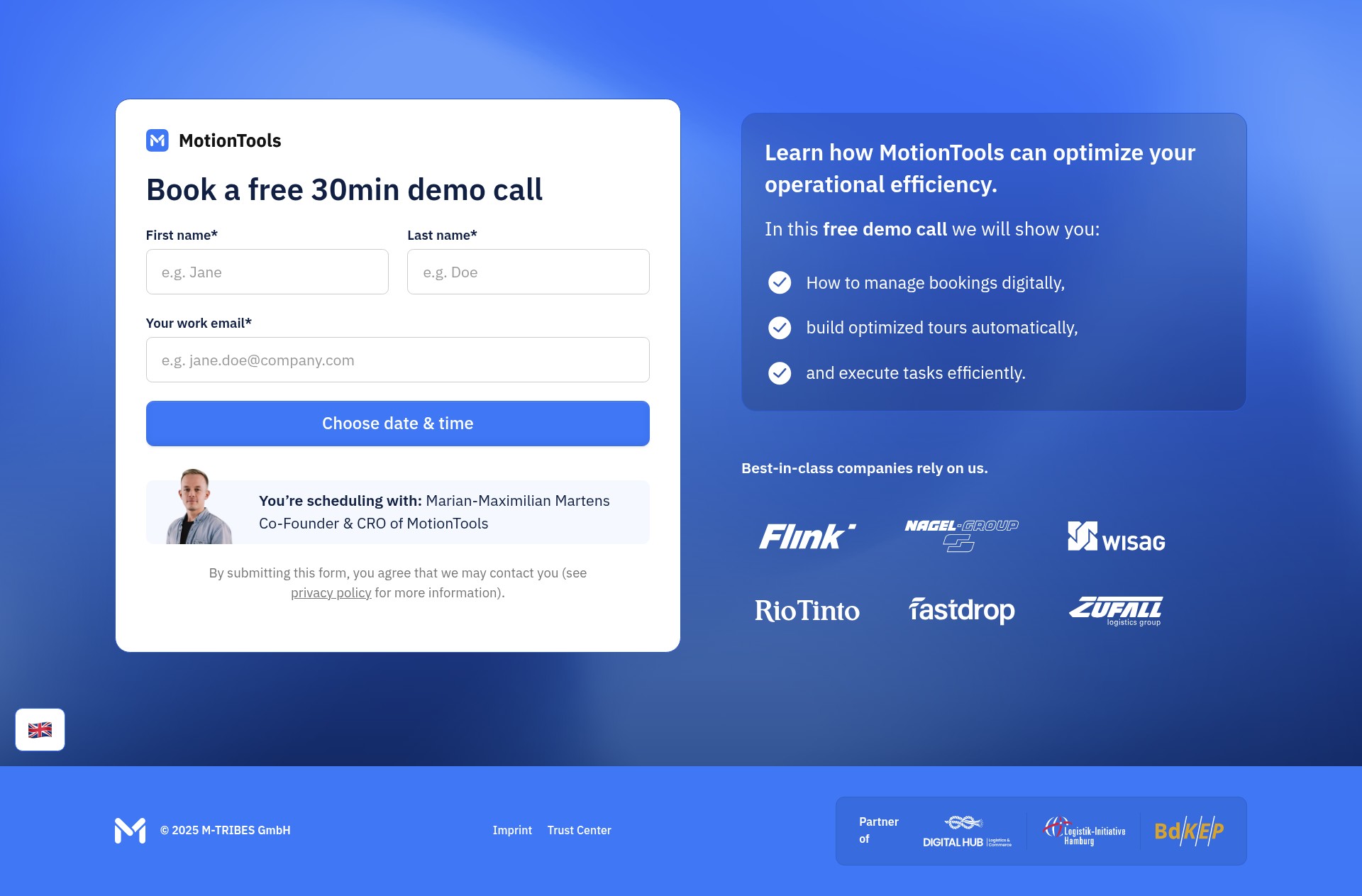 Screenshot of motiontools.com
