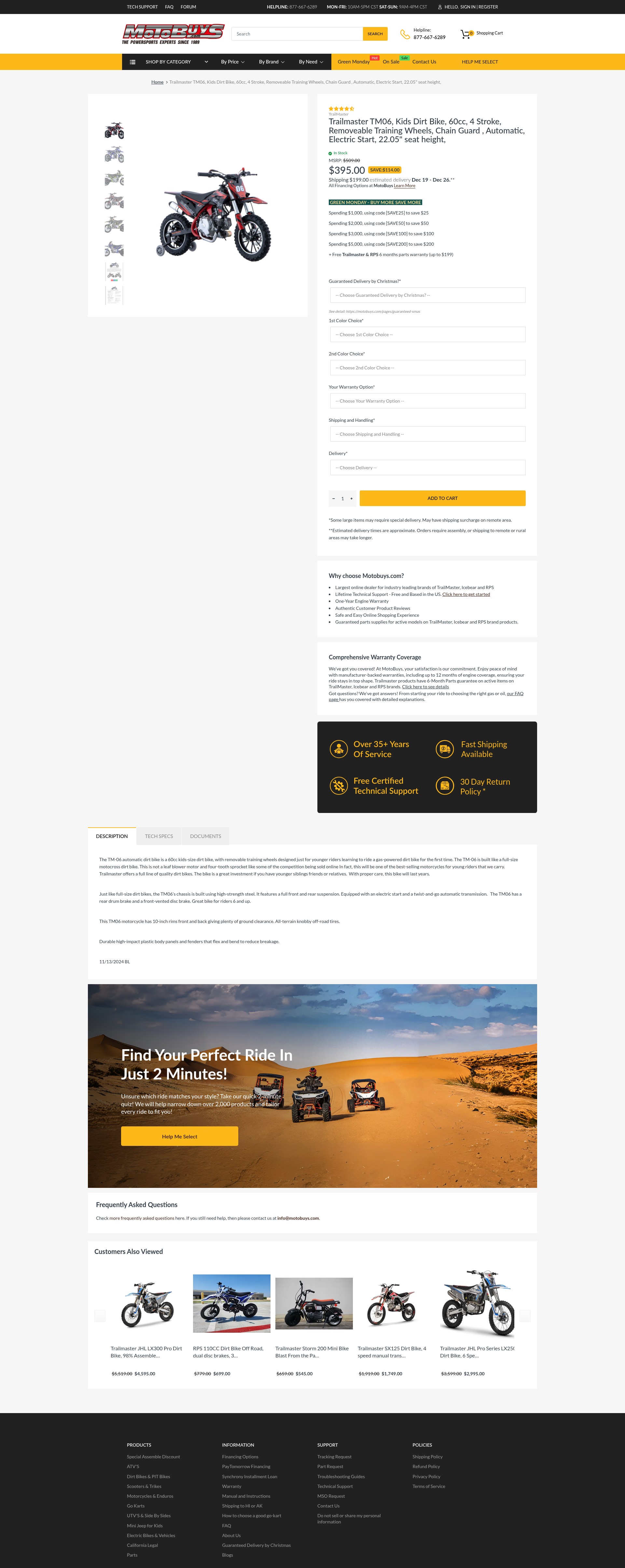 Screenshot of motobuys.com
