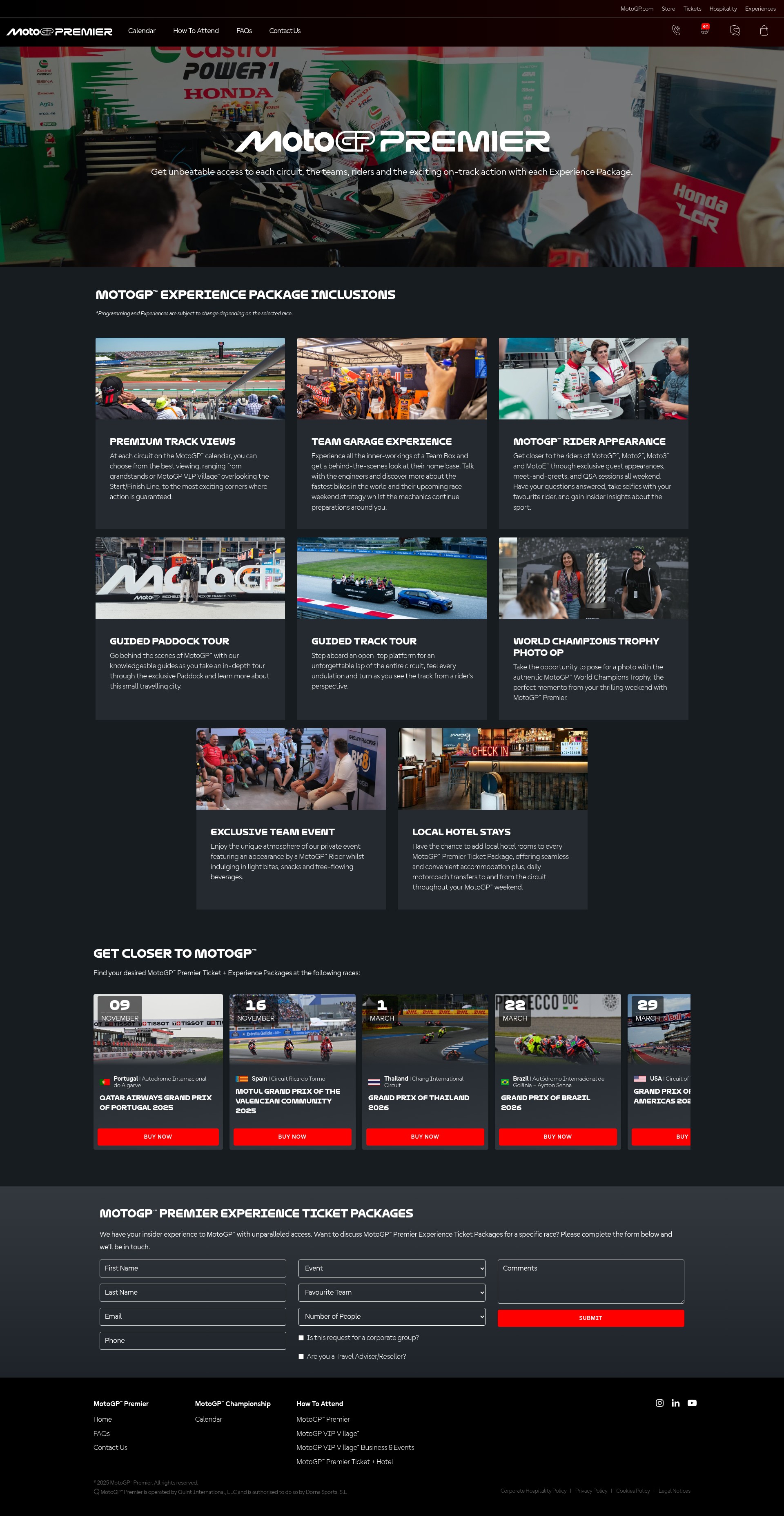 Screenshot of motogppremier.motogp.com