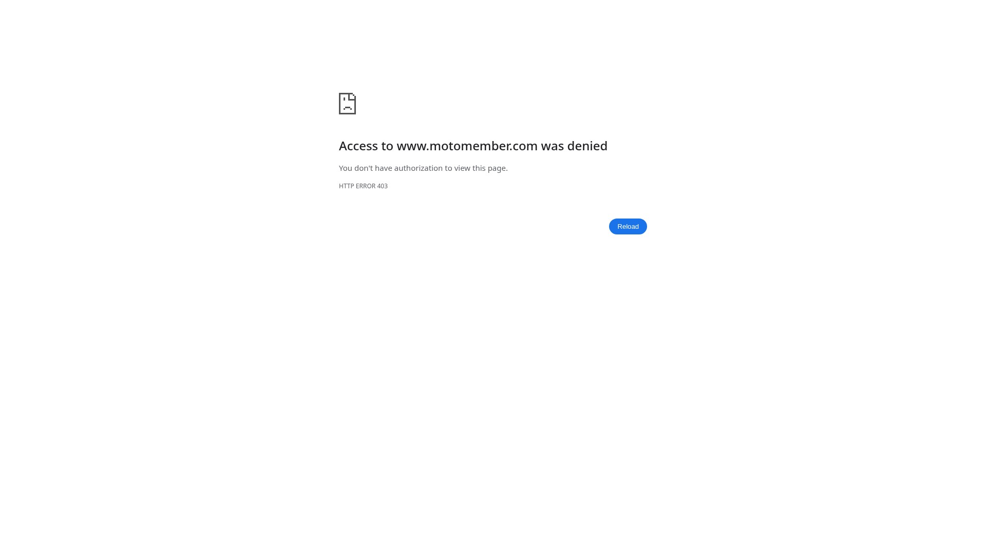 Screenshot of motomember.com