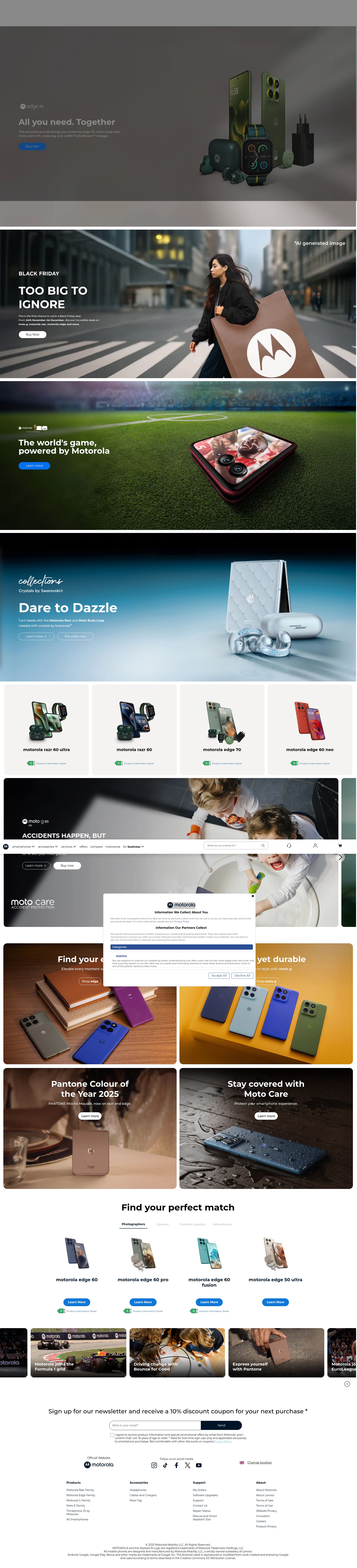 Screenshot of motorola.co.uk