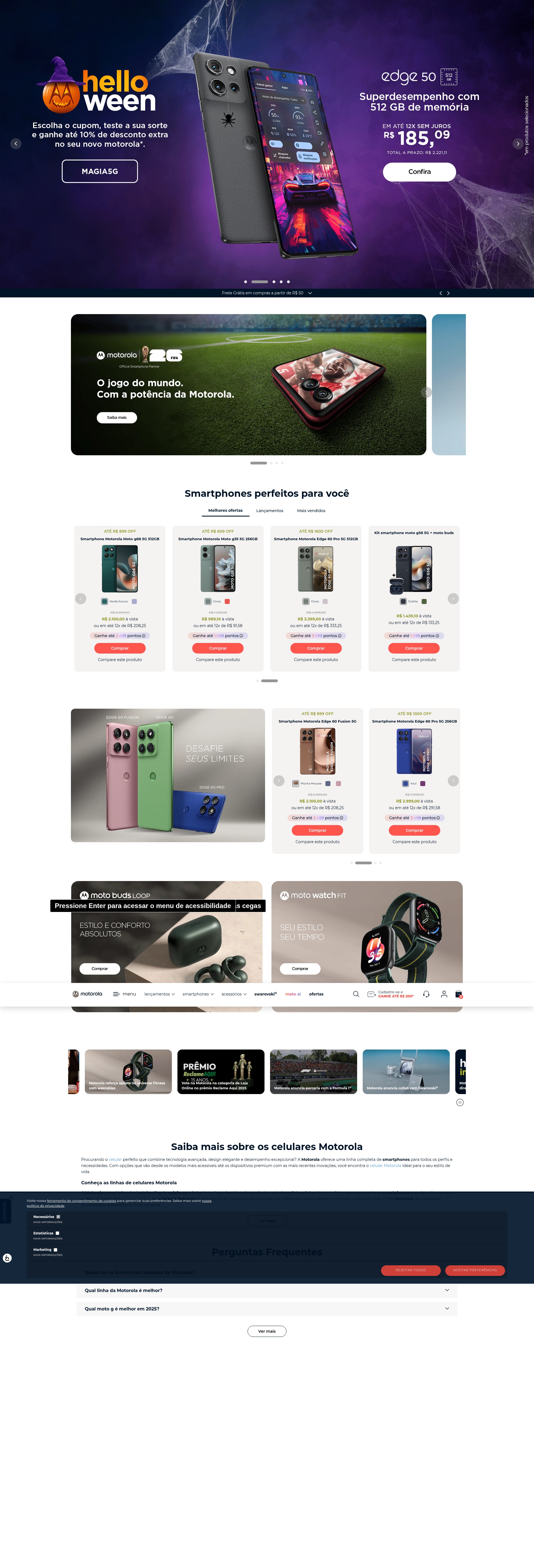 Screenshot of motorola.com.br