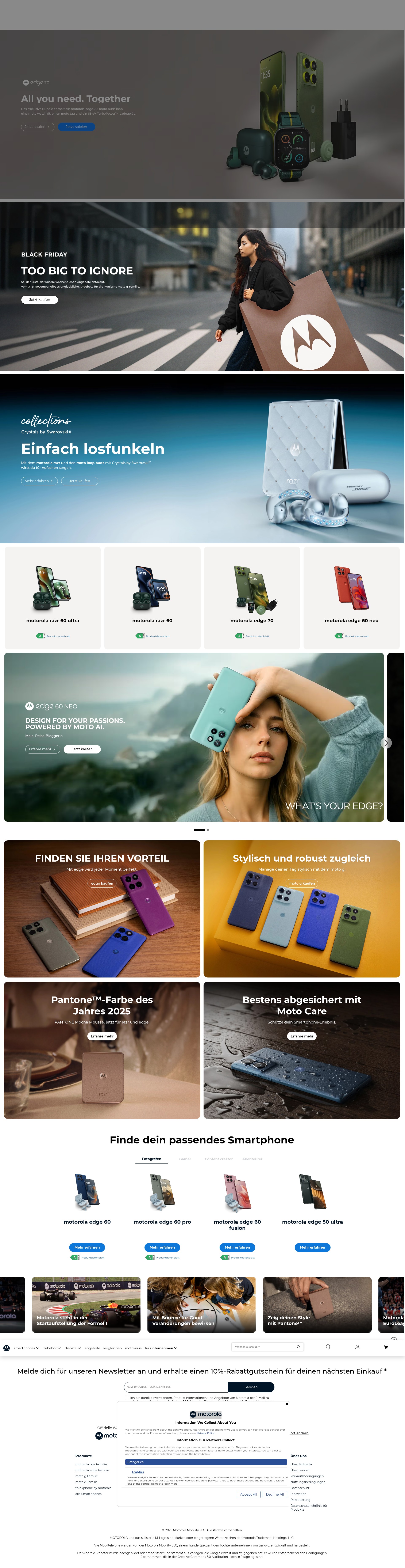 Screenshot of motorola.de