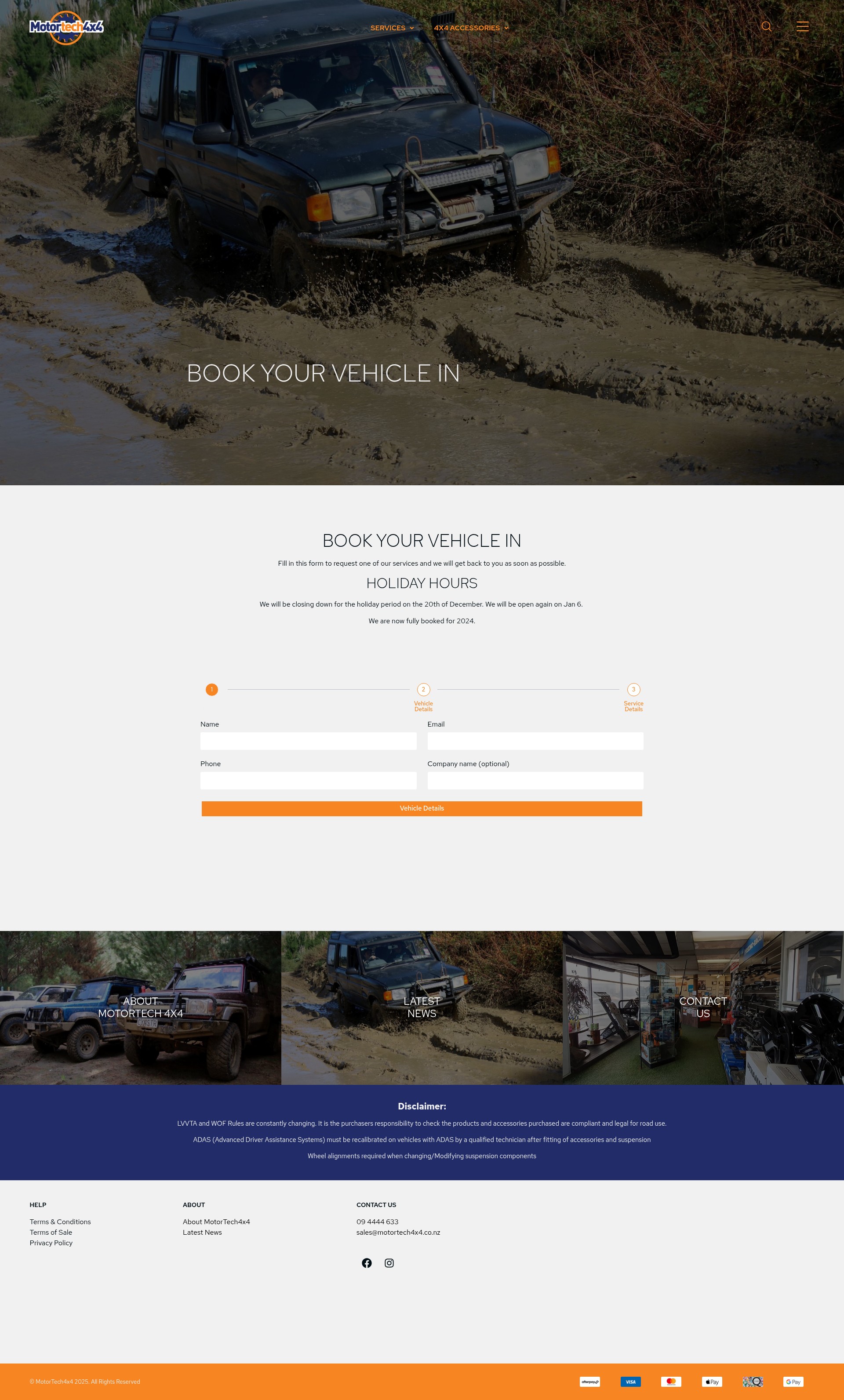Screenshot of motortech4x4.co.nz