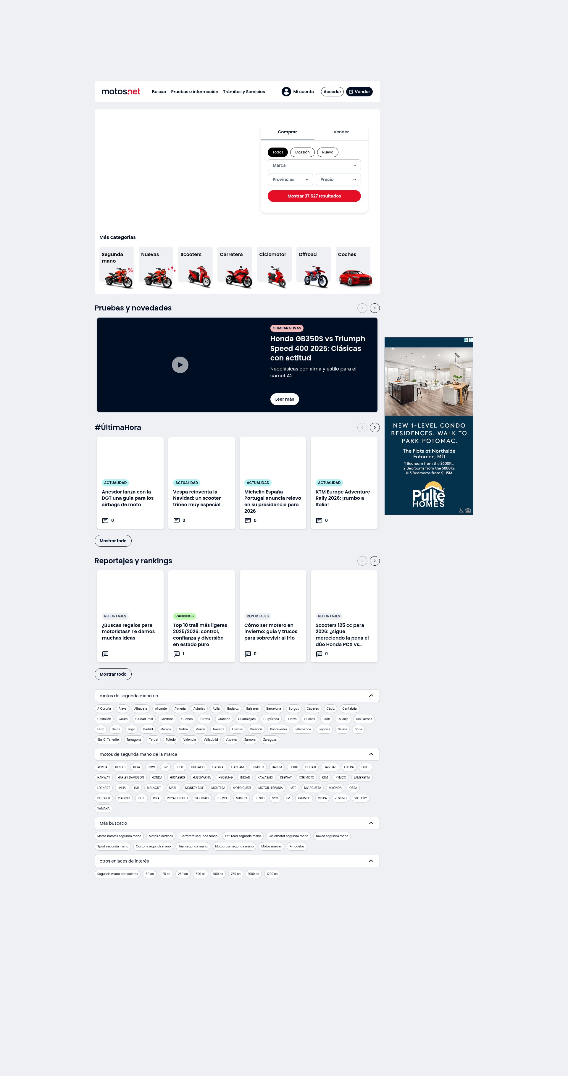 Screenshot of motos.coches.net